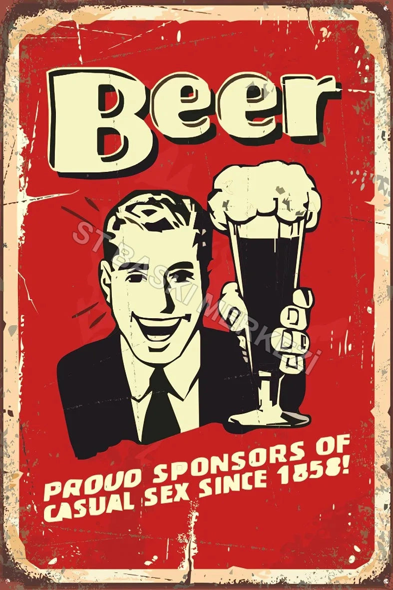 Beer Retro Ahşap Poster No:593