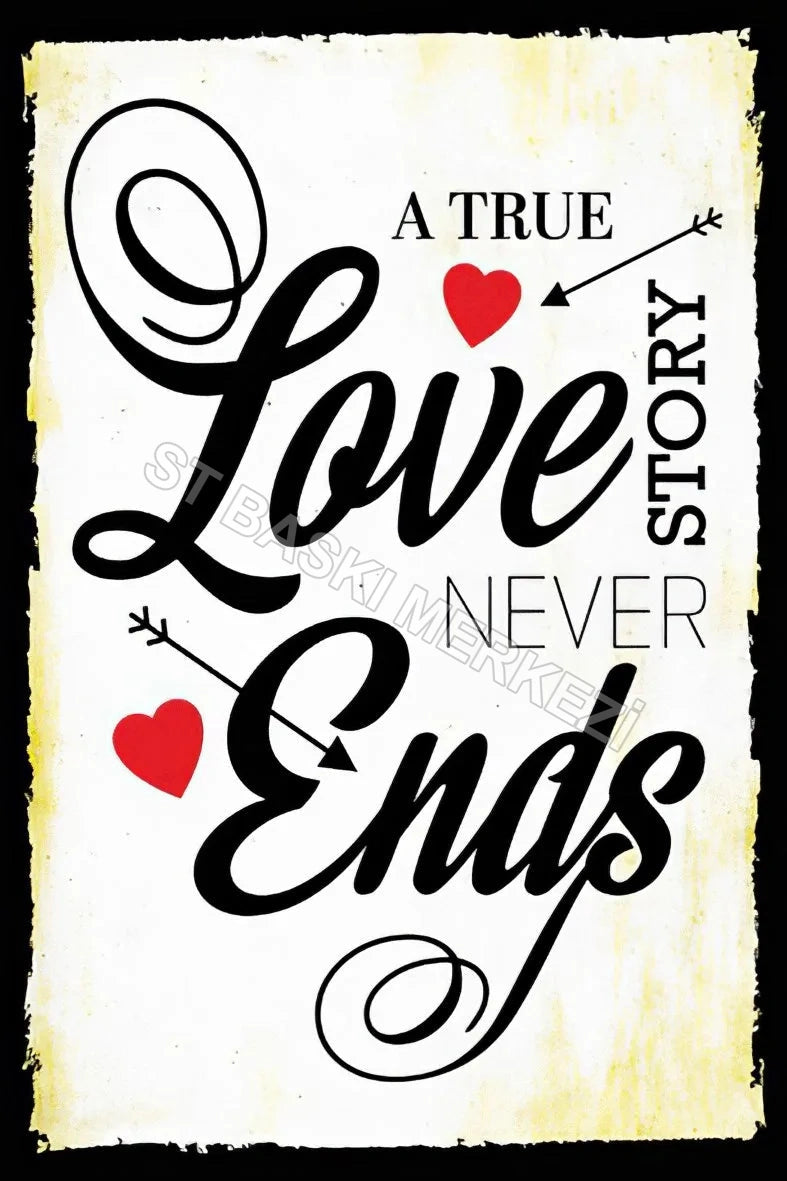 Love Duvar Yazısı Retro Ahşap Poster No: 33