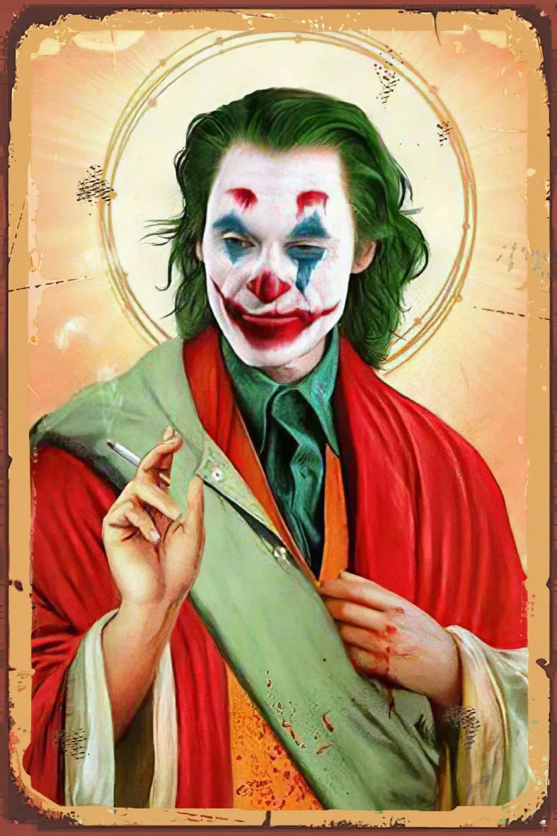 Joker Retro Ahşap Poster No:926