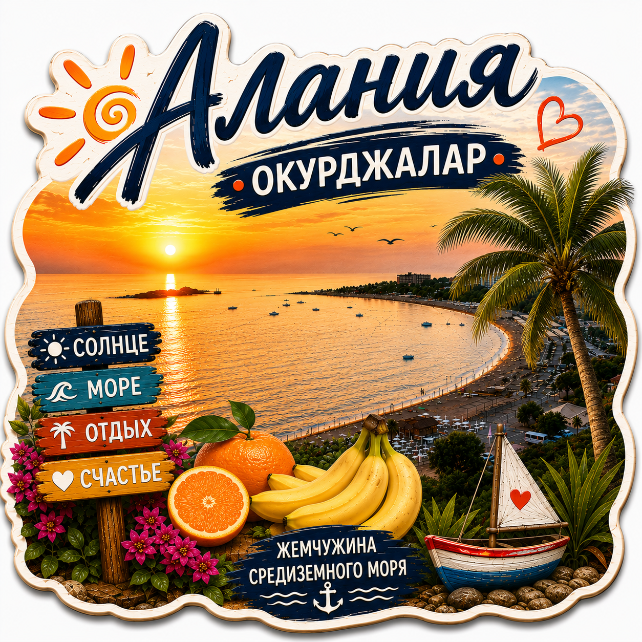 Alanya Ahşap Magnet1