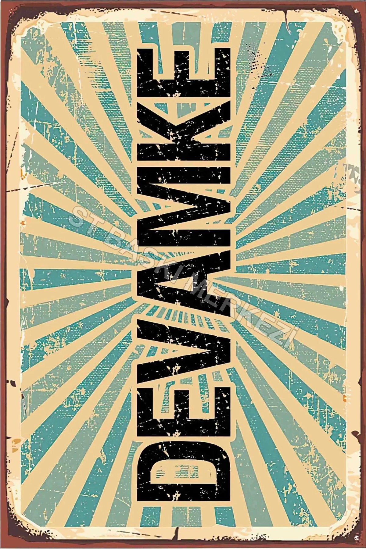 Devamke Retro Ahşap Poster No:1074