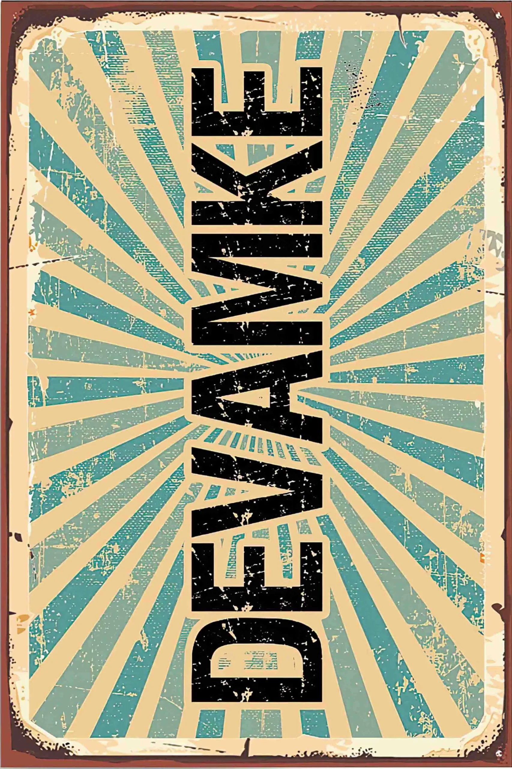 Devamke Retro Ahşap Poster No:1074