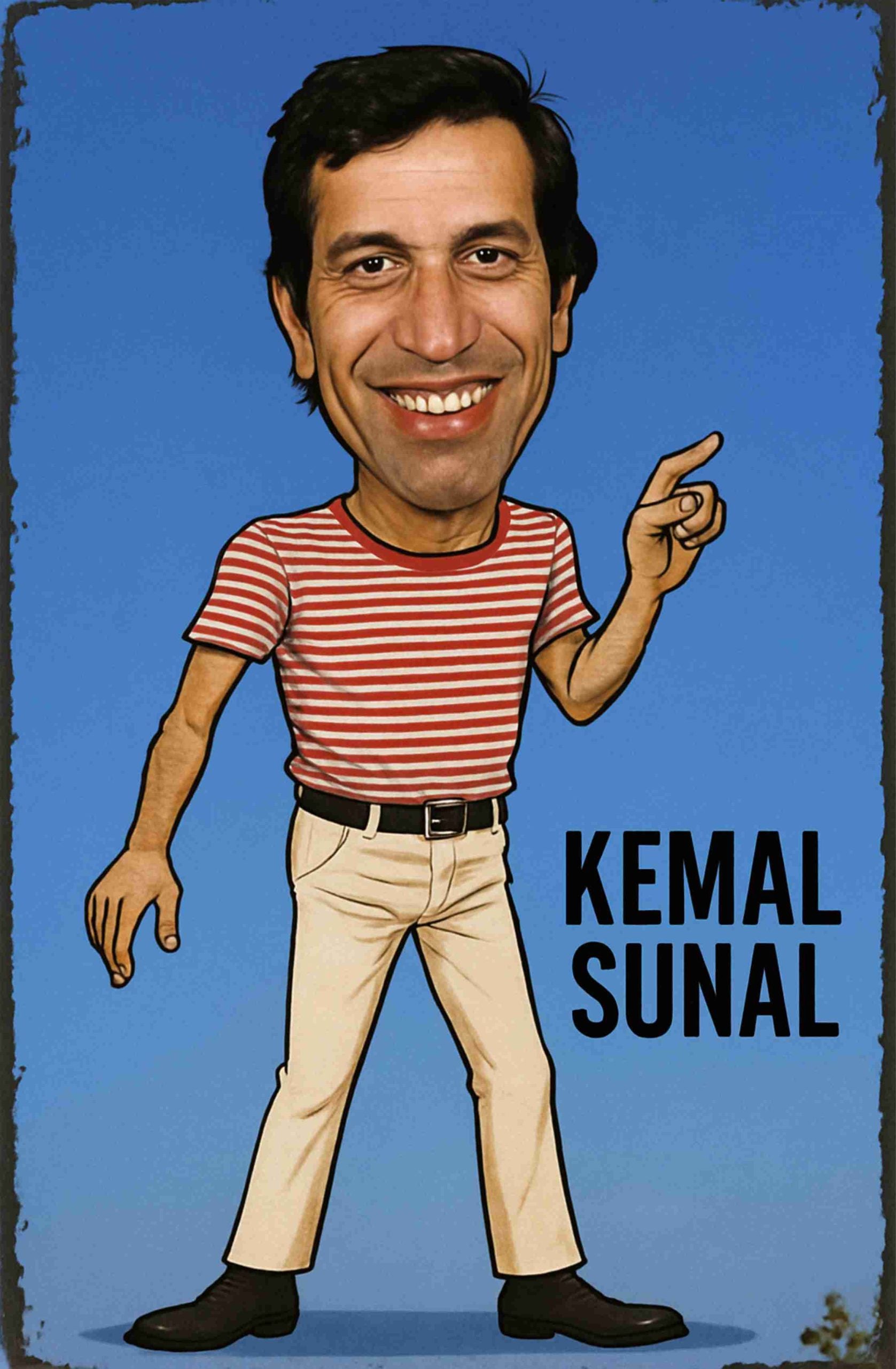 Kemal Sunal Retro Ahşap Poster No:1205