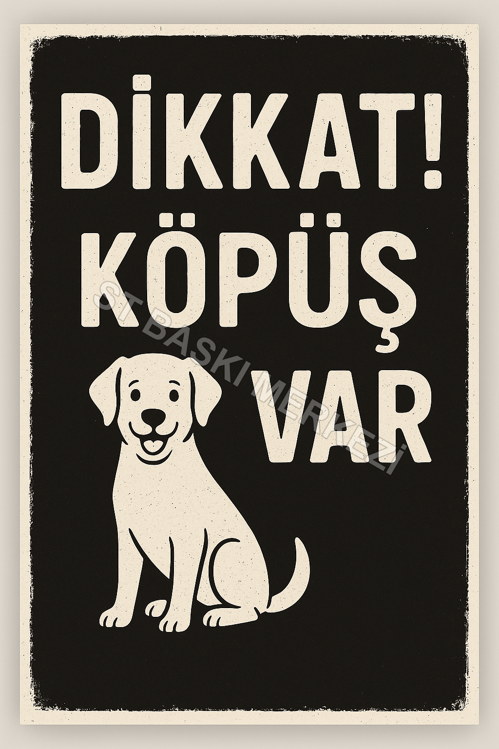 Dikkat Köpüş Var Retro Ahşap Poster No:1228