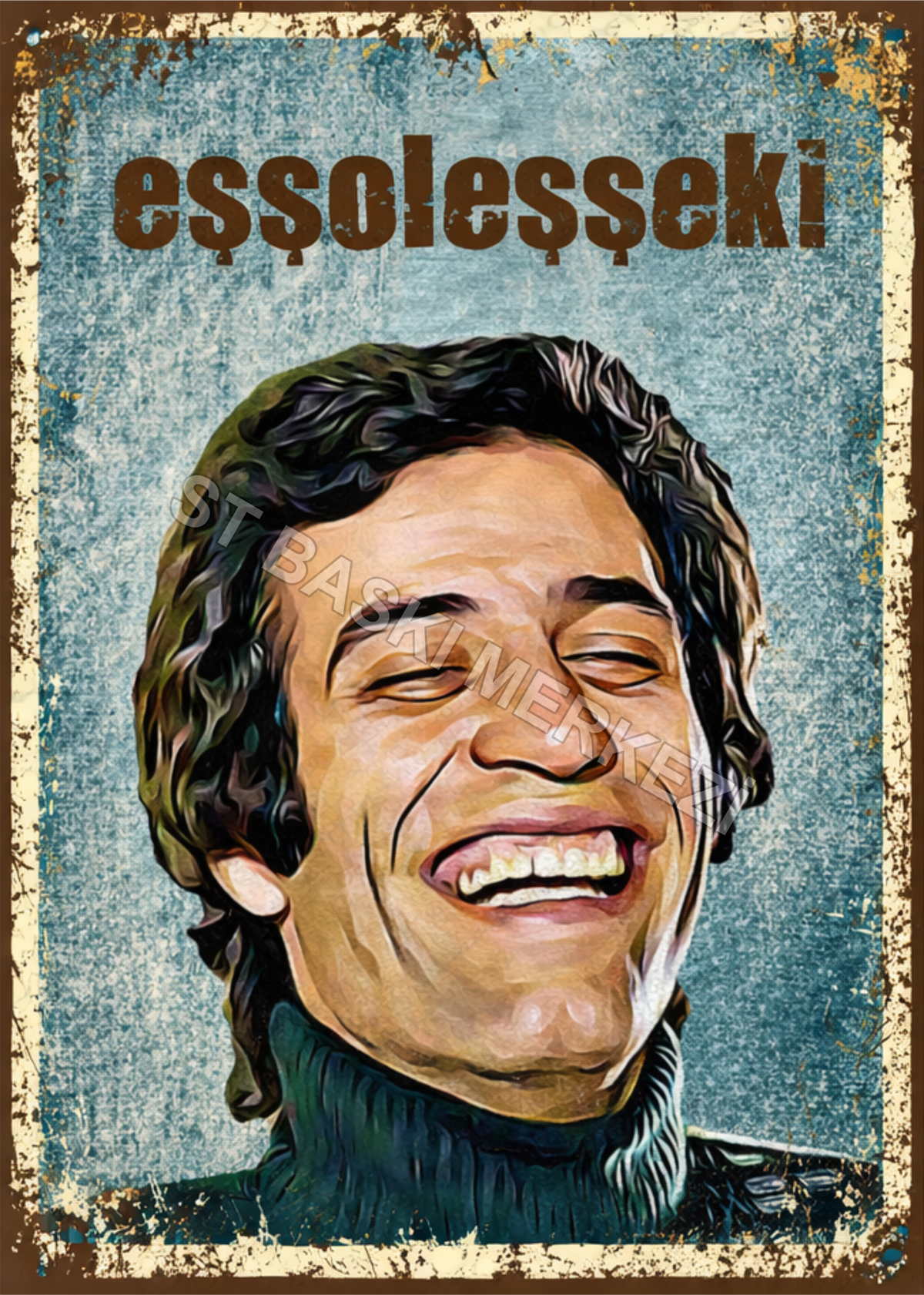 Eşşoleşşek Retro Ahşap Poster No:1235