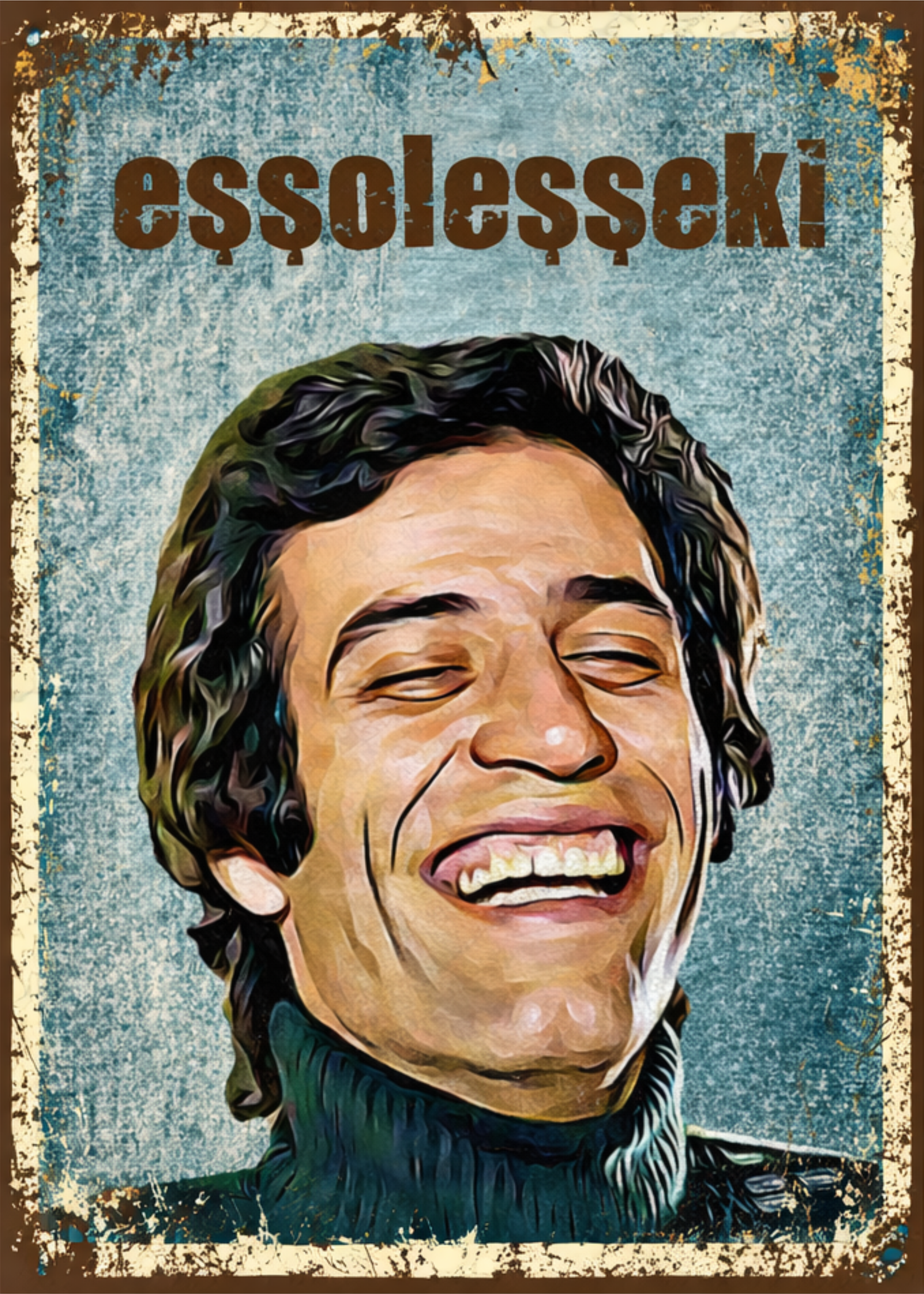 Eşşoleşşek Retro Ahşap Poster No:1235