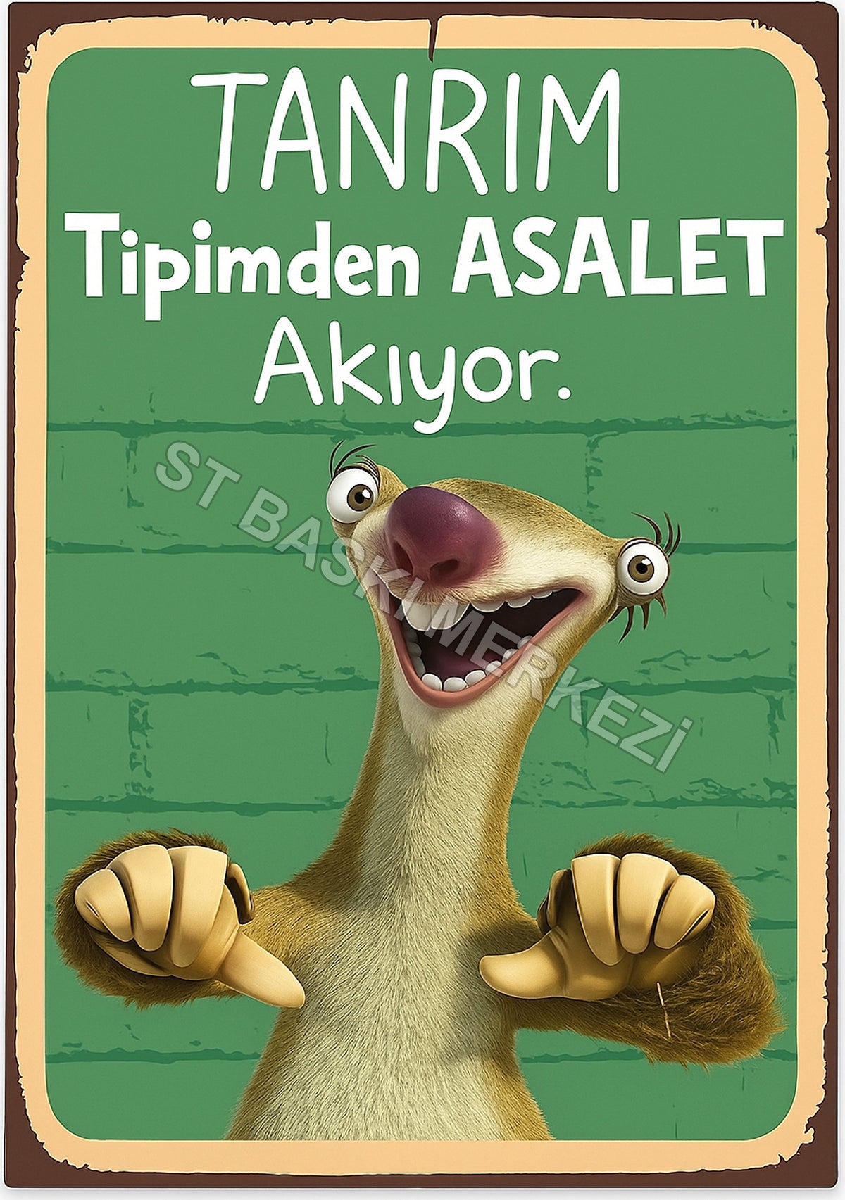 Retro Ahşap Poster ürün görseli
