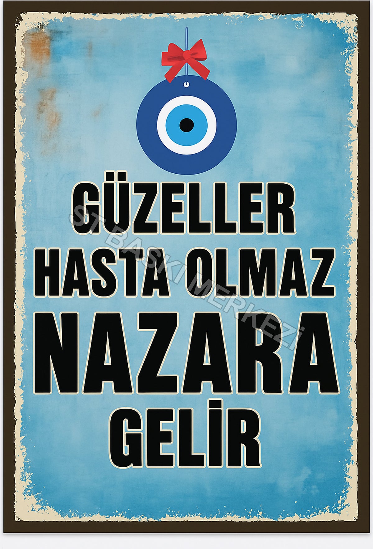 Retro Ahşap Poster ürün görseli