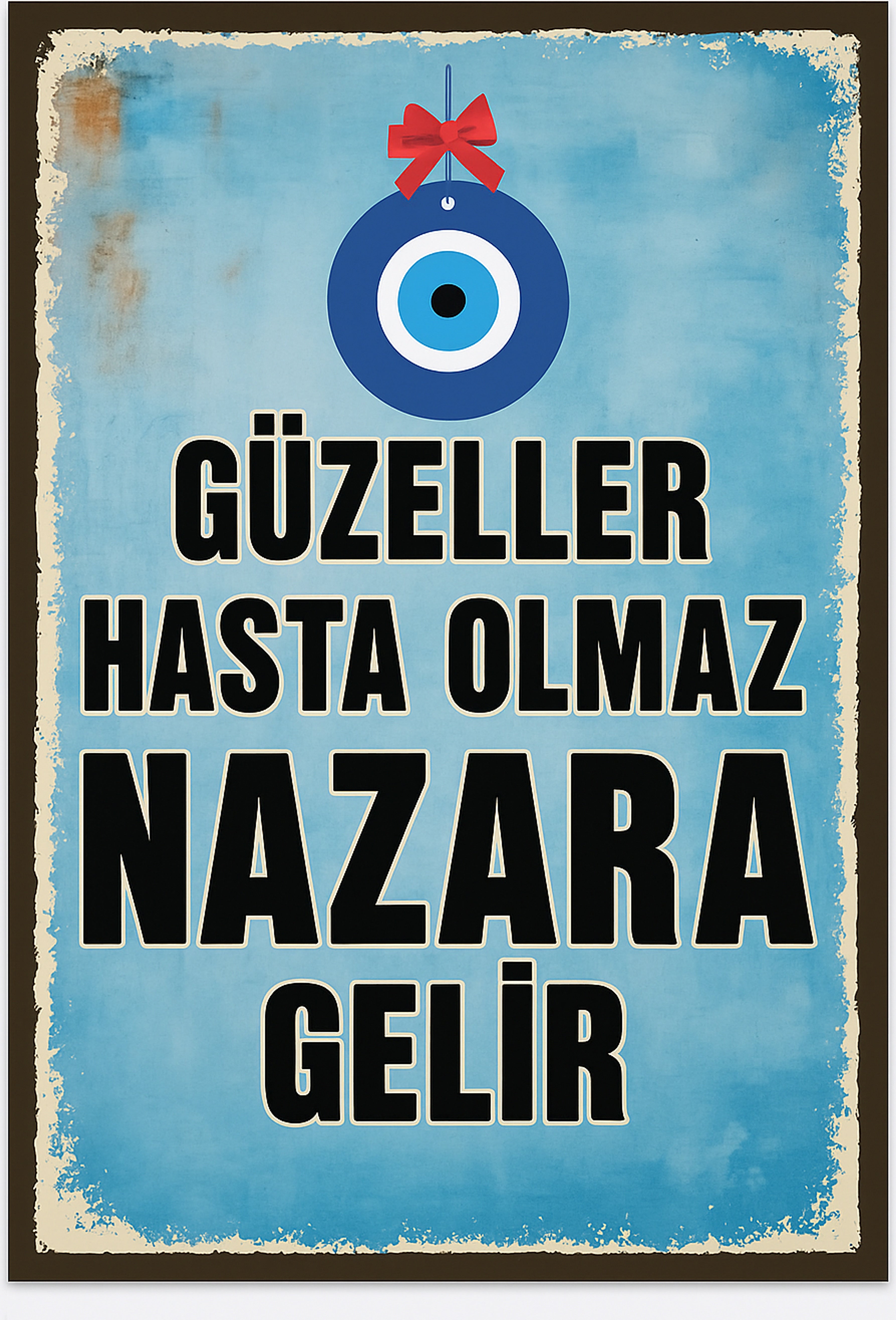 Retro Ahşap Poster ürün görseli