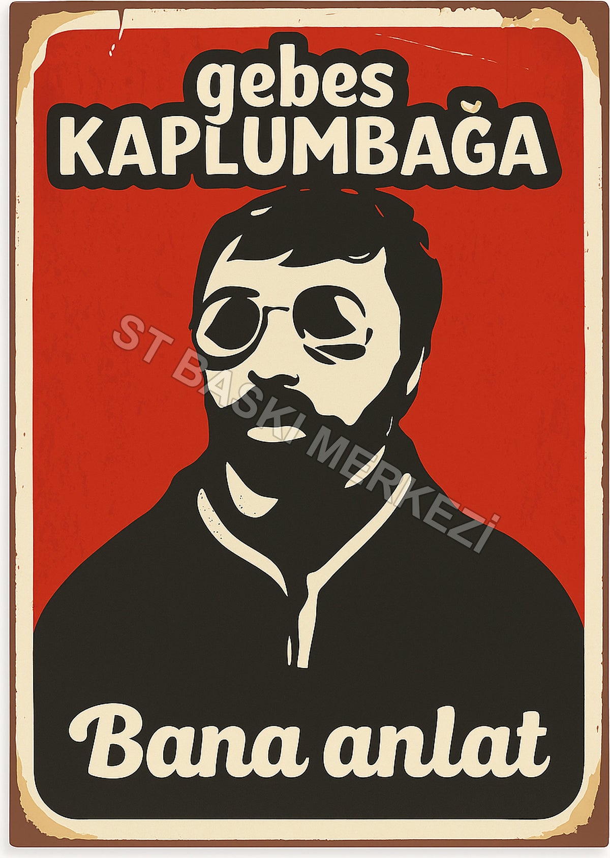 Retro Ahşap Poster ürün görseli