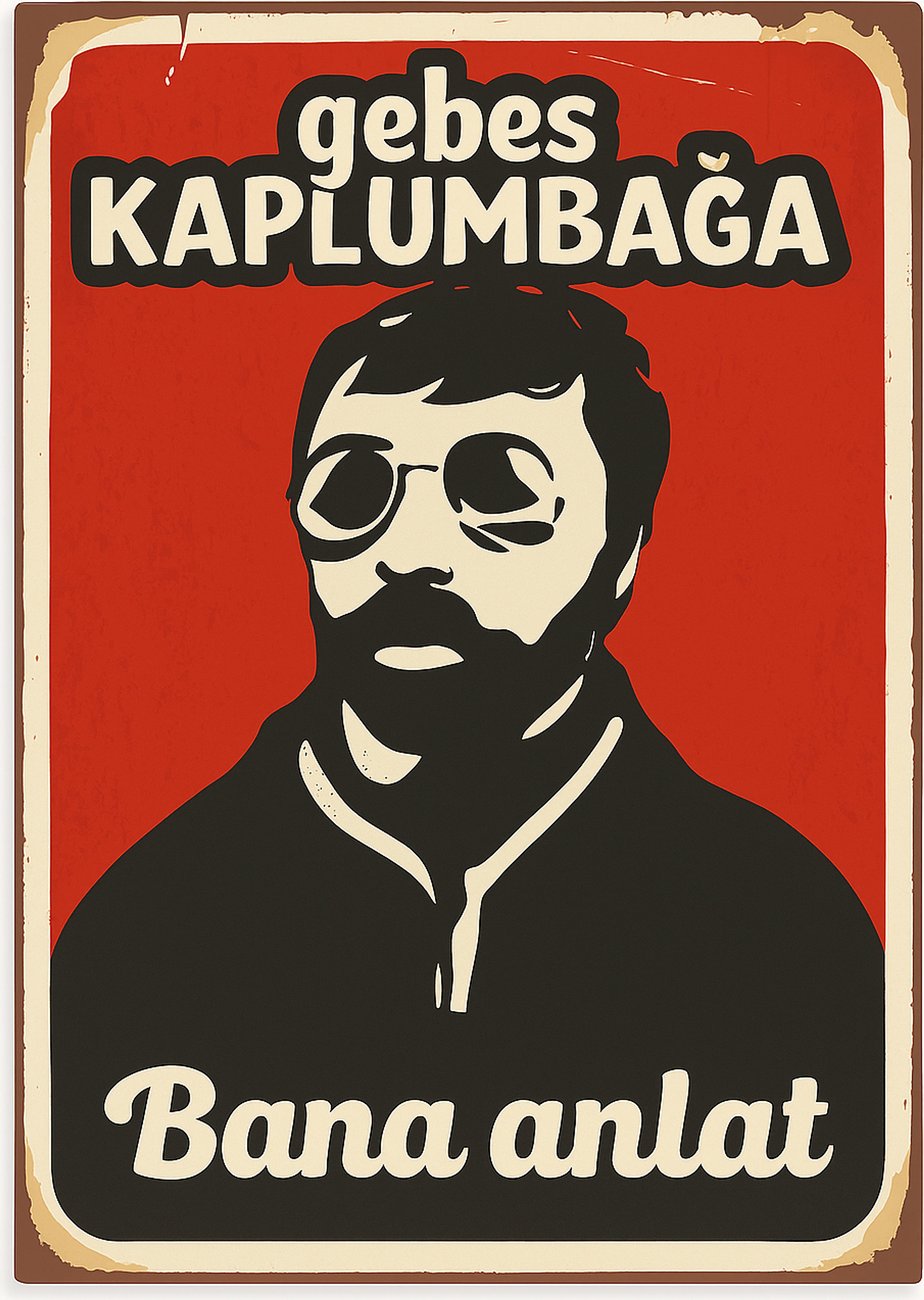 Retro Ahşap Poster ürün görseli