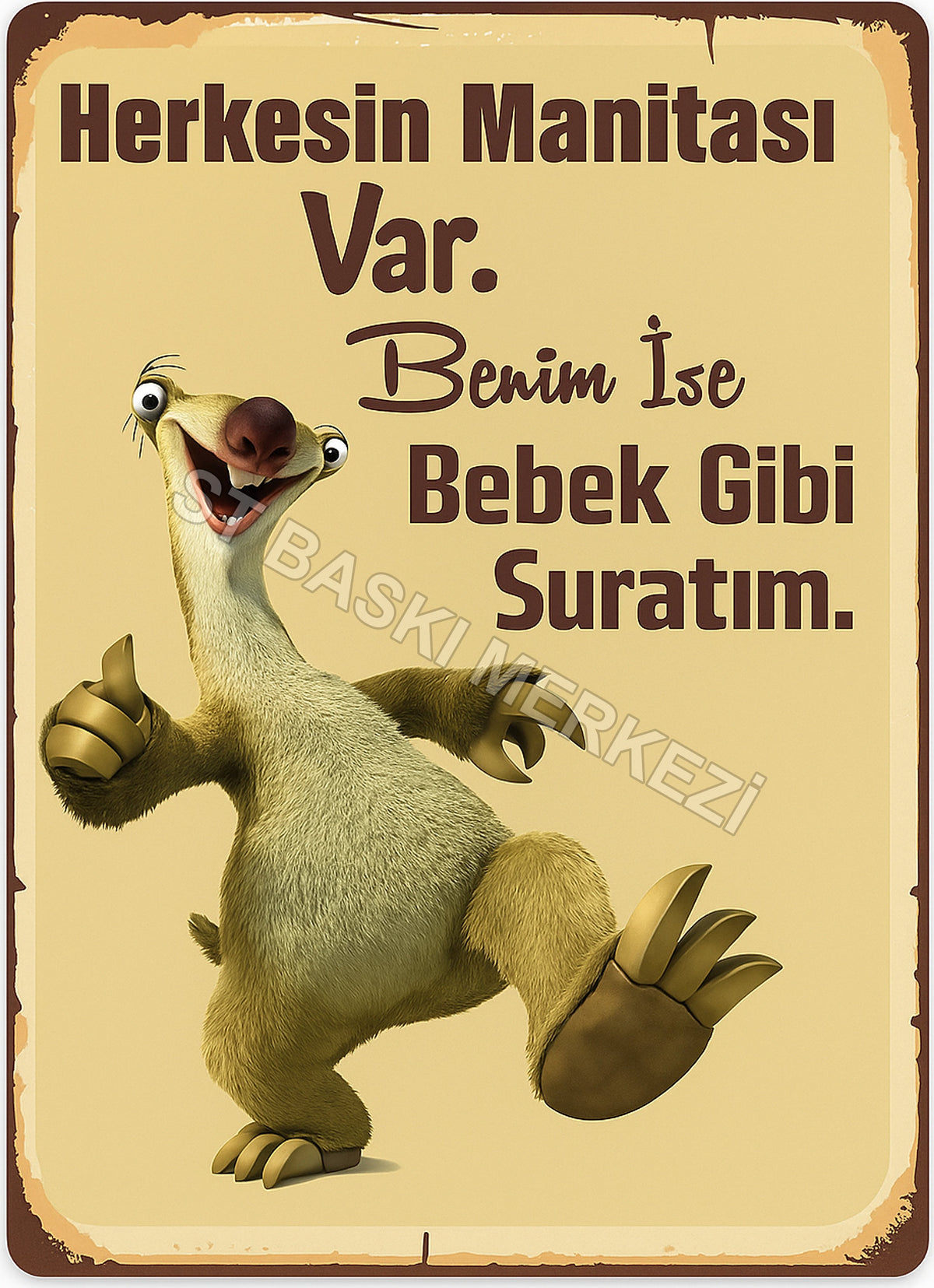 Retro Ahşap Poster ürün görseli