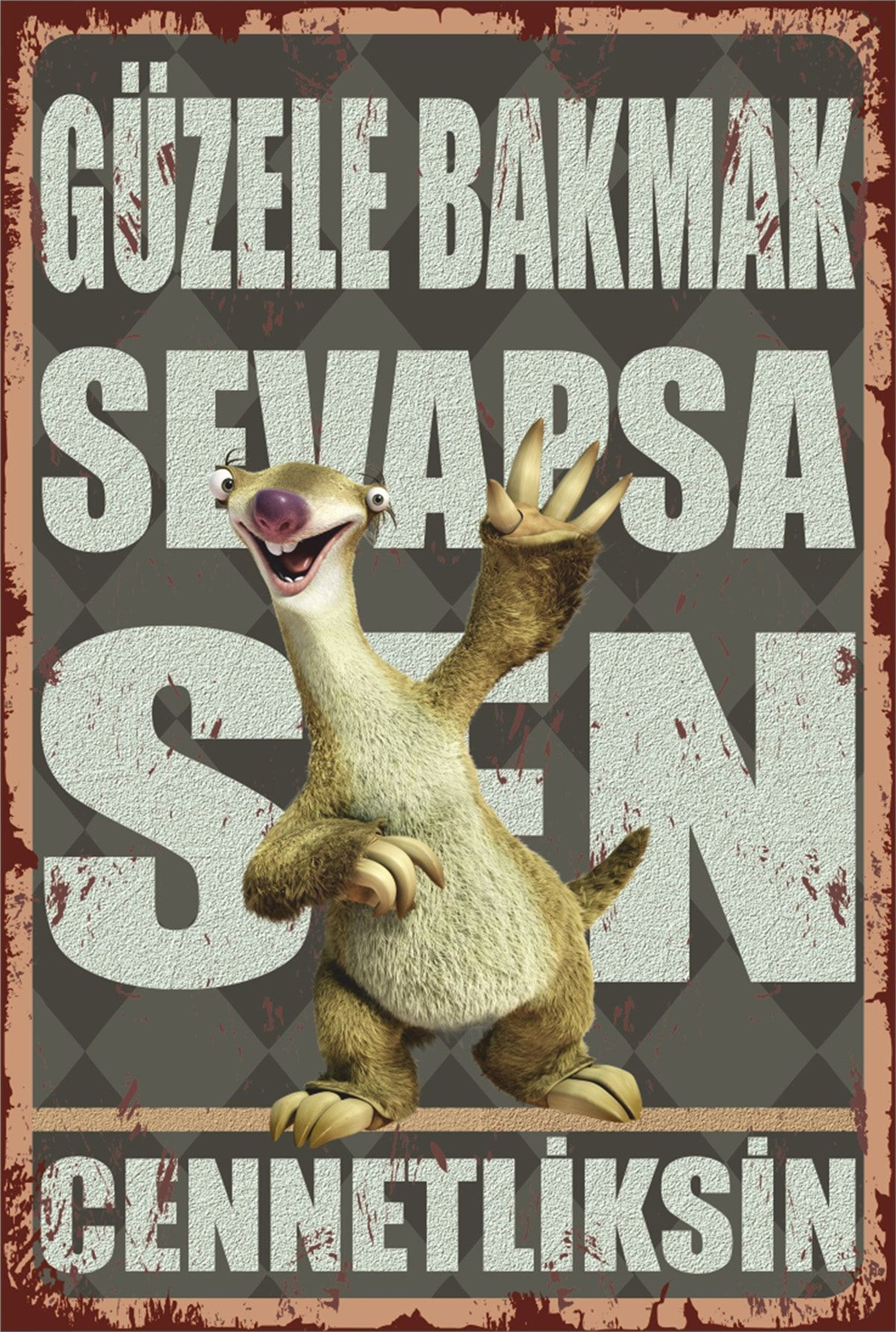 Retro Ahşap Poster ürün görseli
