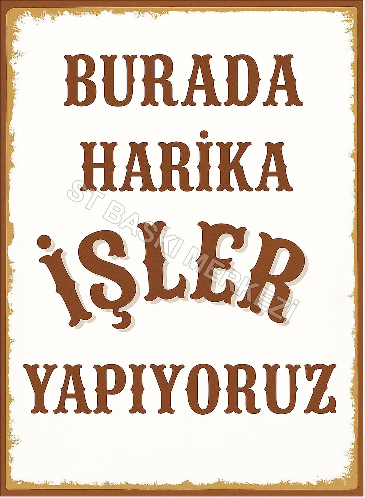 Retro Ahşap Poster ürün görseli