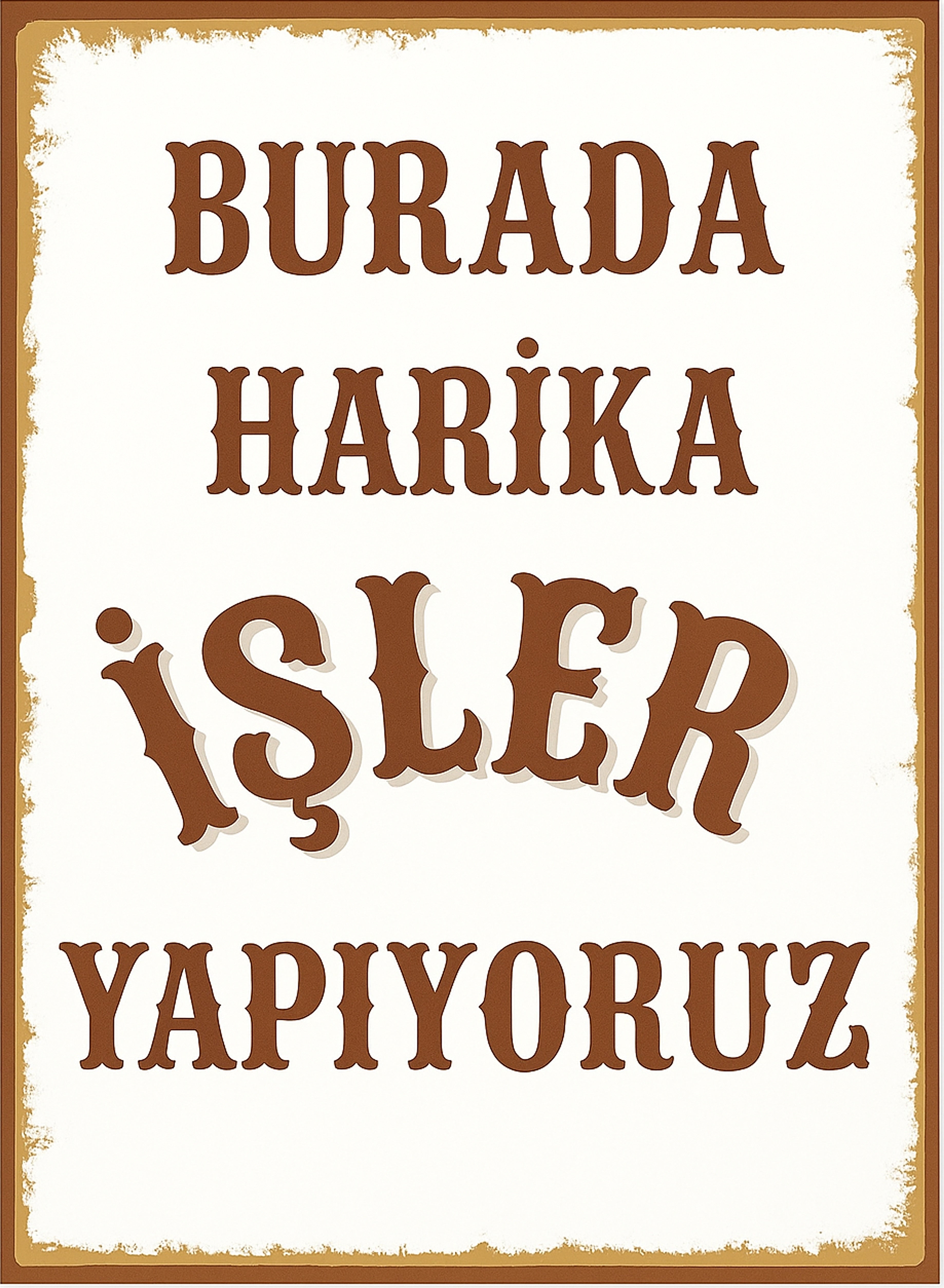 Retro Ahşap Poster ürün görseli