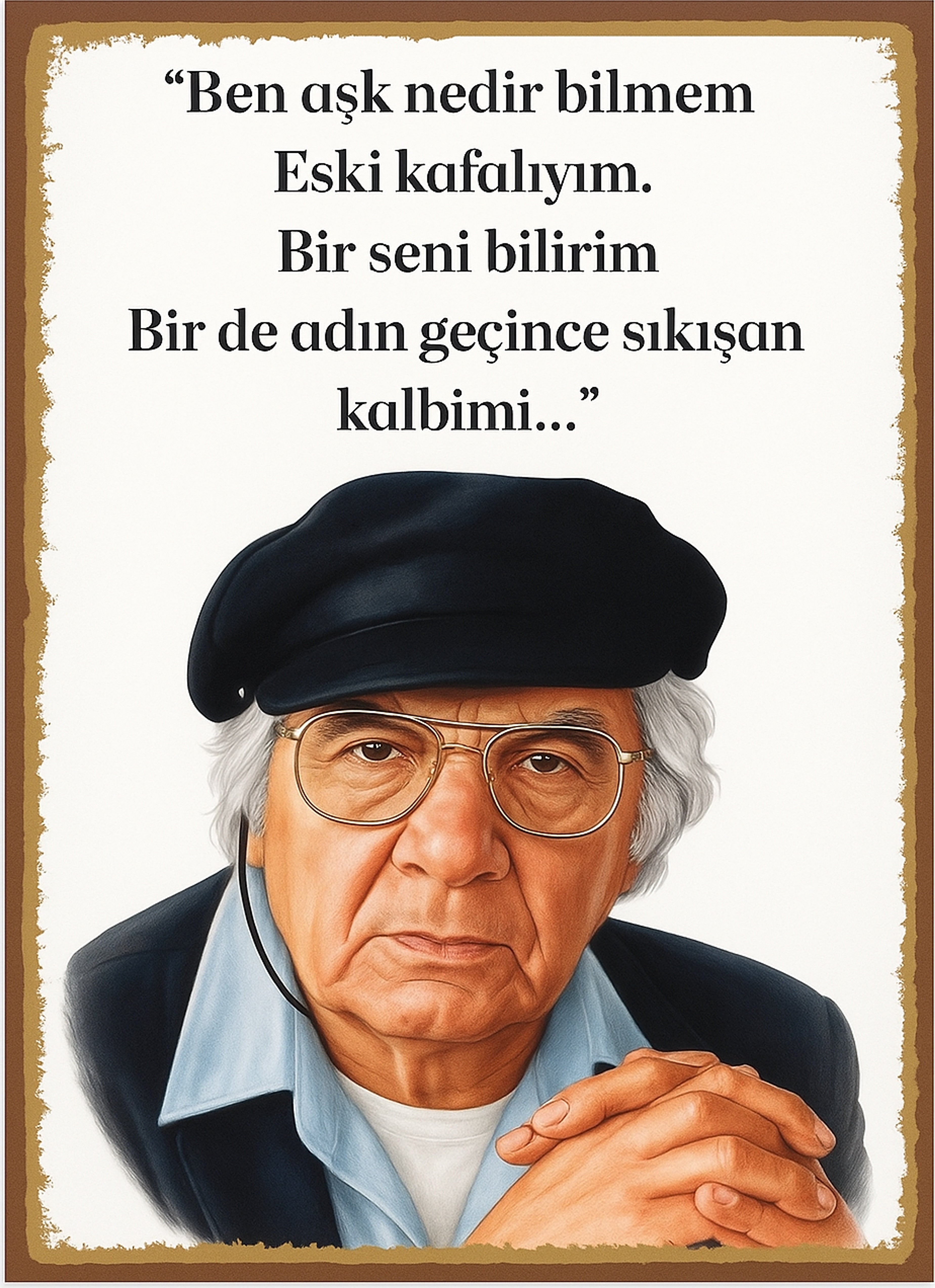 Retro Ahşap Poster ürün görseli