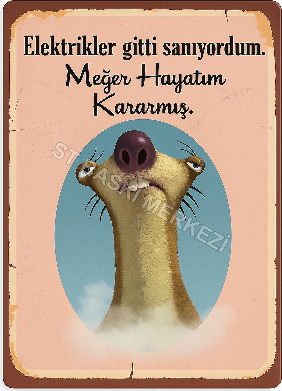 Retro Ahşap Poster ürün görseli