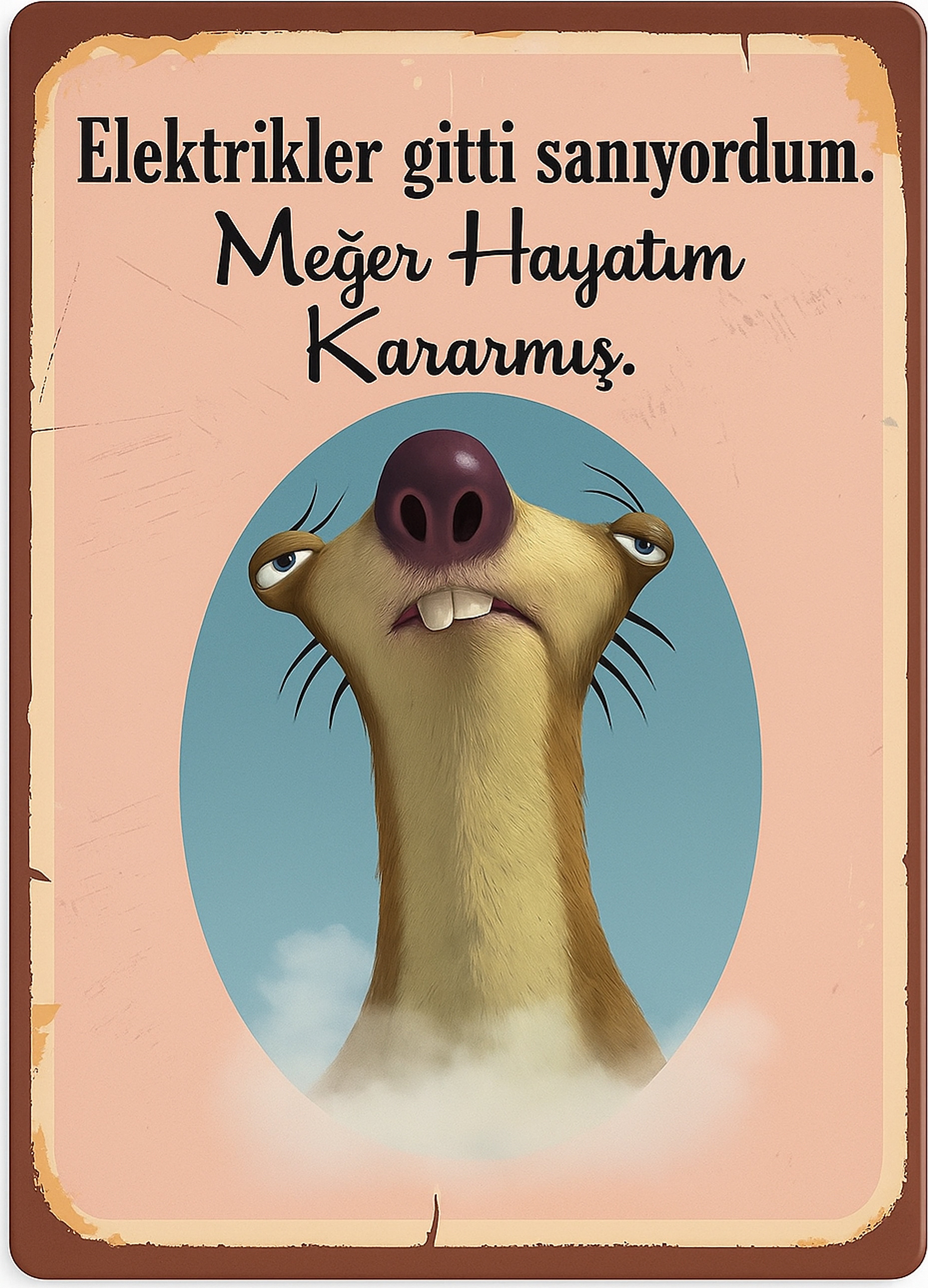 Retro Ahşap Poster ürün görseli