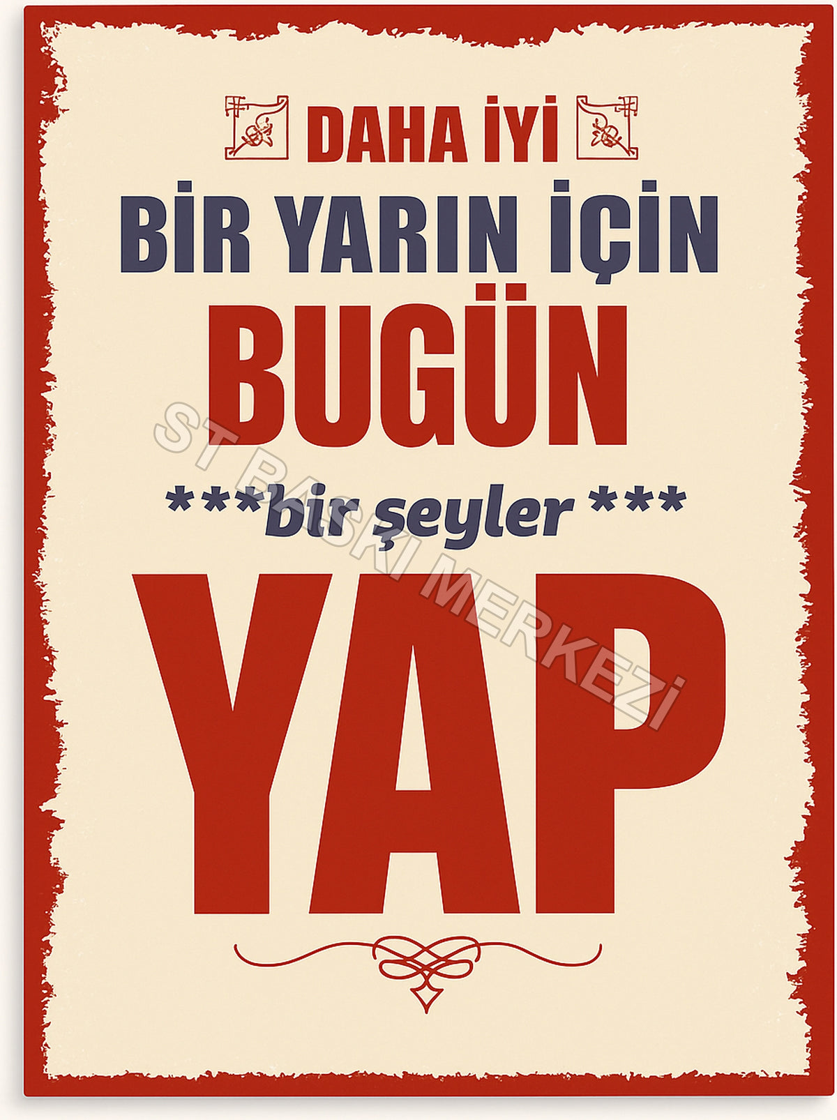 Retro Ahşap Poster ürün görseli