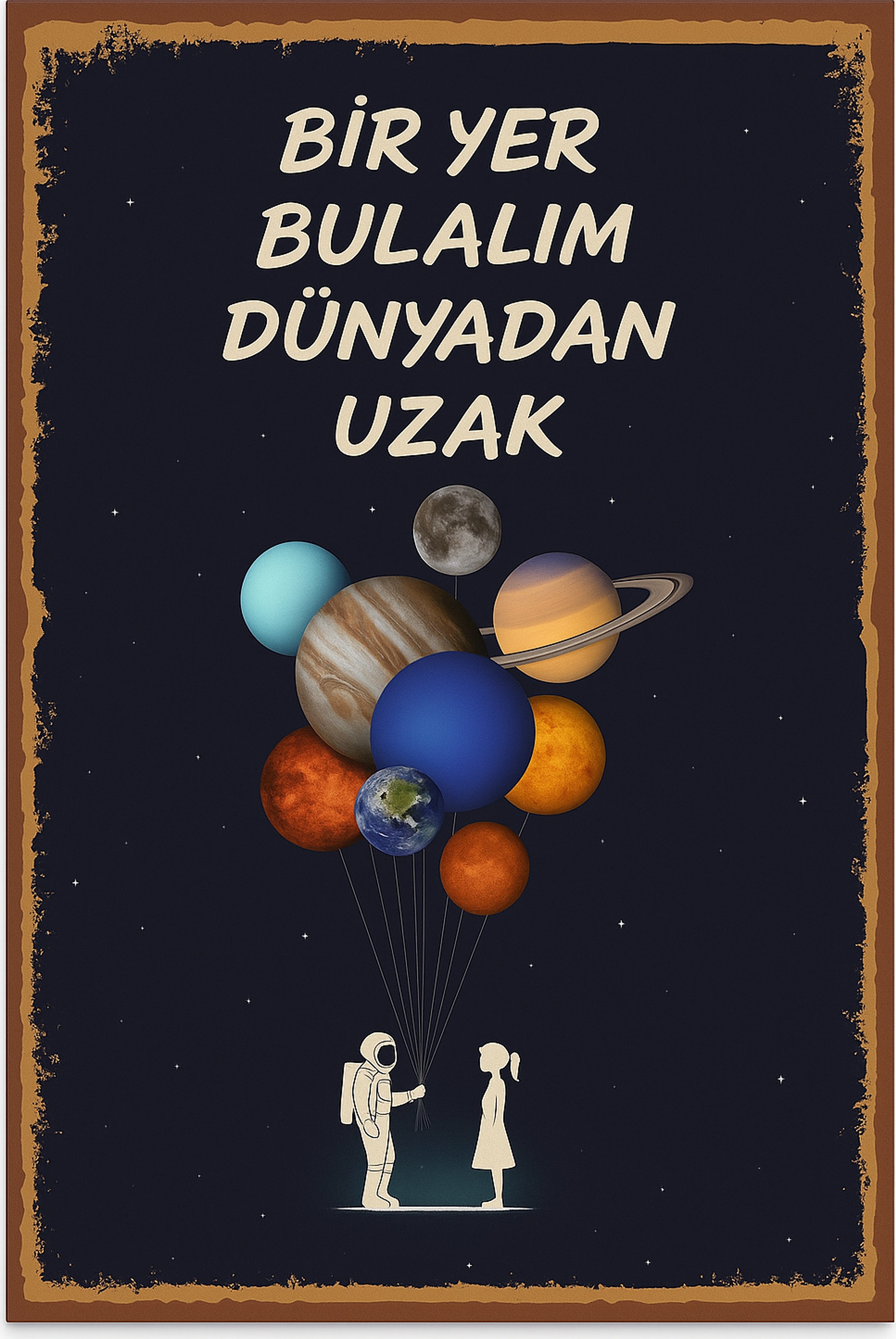 Retro Ahşap Poster ürün görseli
