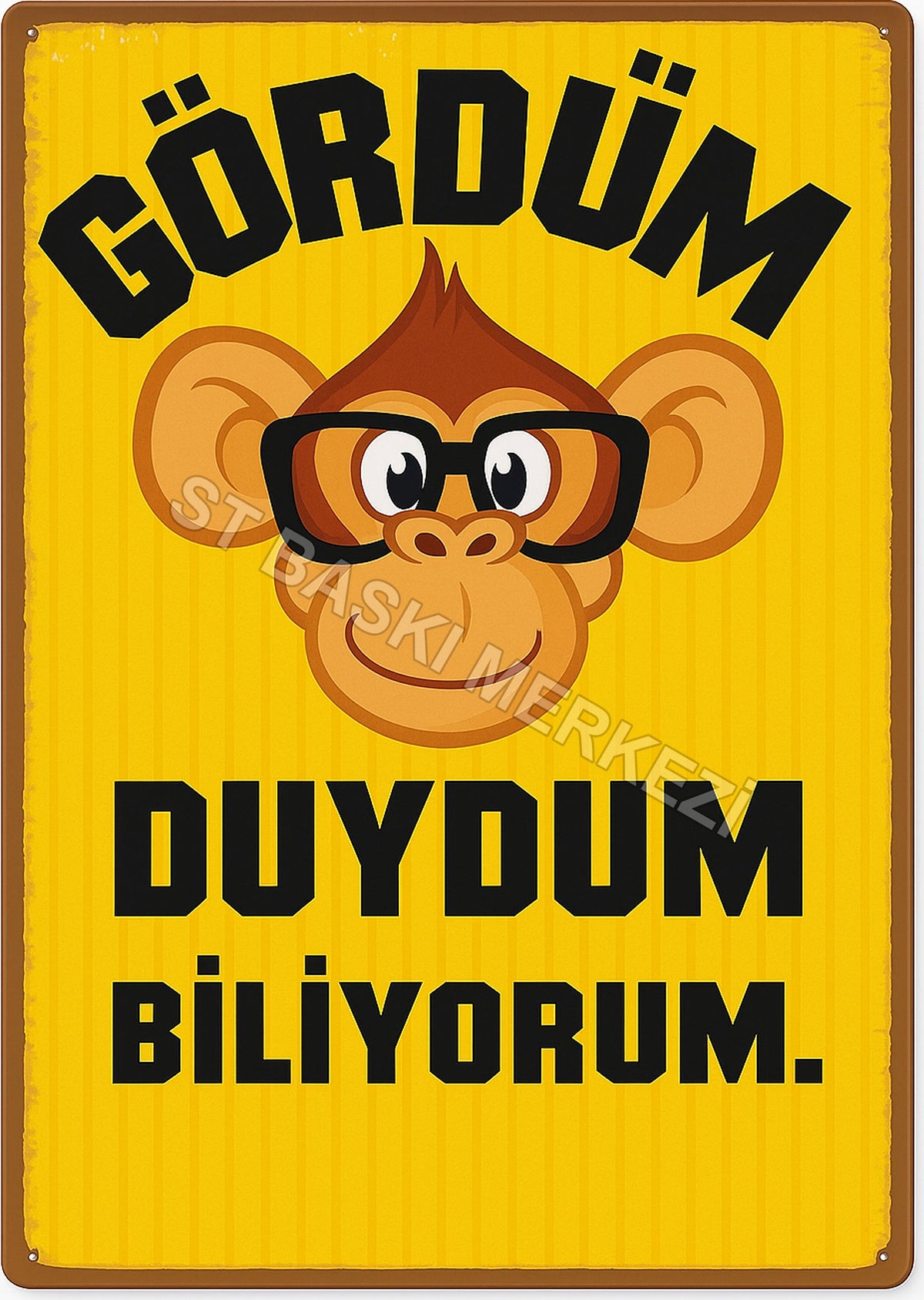 Retro Ahşap Poster ürün görseli