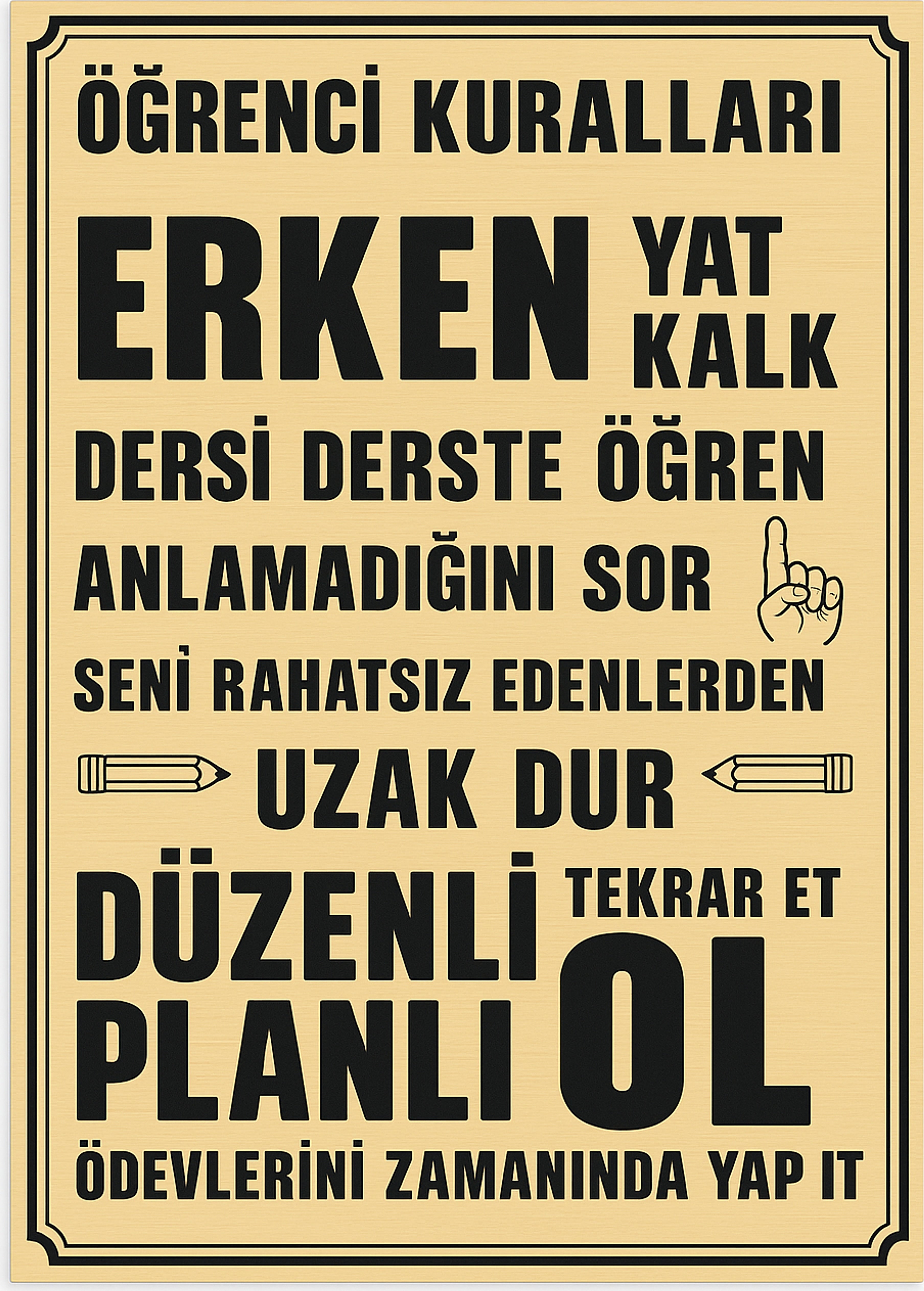 Retro Ahşap Poster ürün görseli