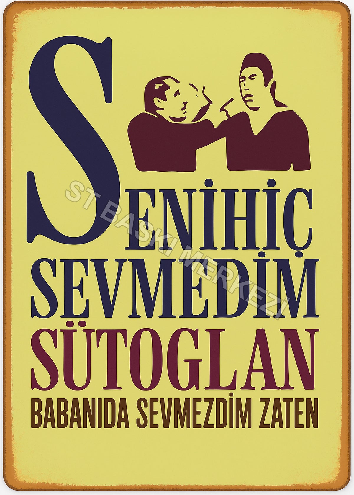 Retro Ahşap Poster ürün görseli
