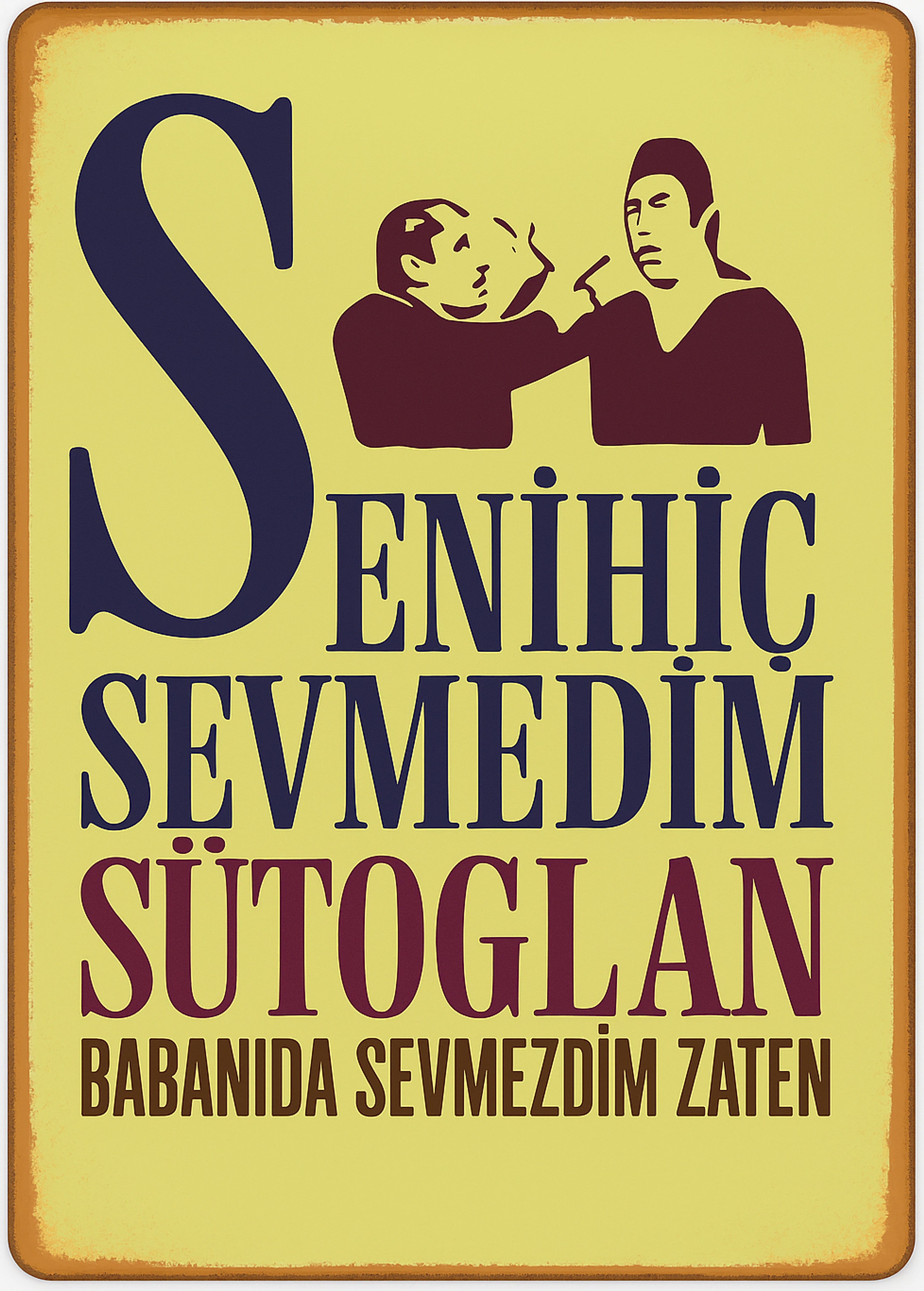 Retro Ahşap Poster ürün görseli