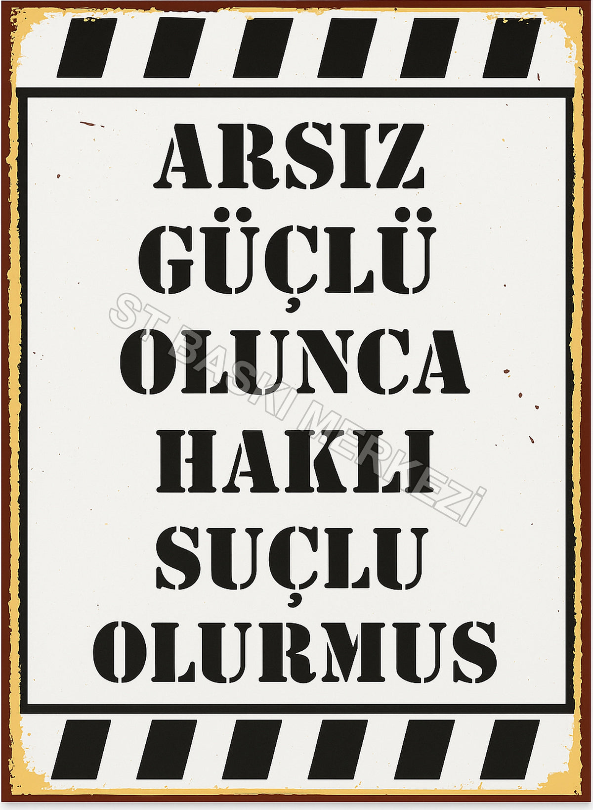 Retro Ahşap Poster ürün görseli