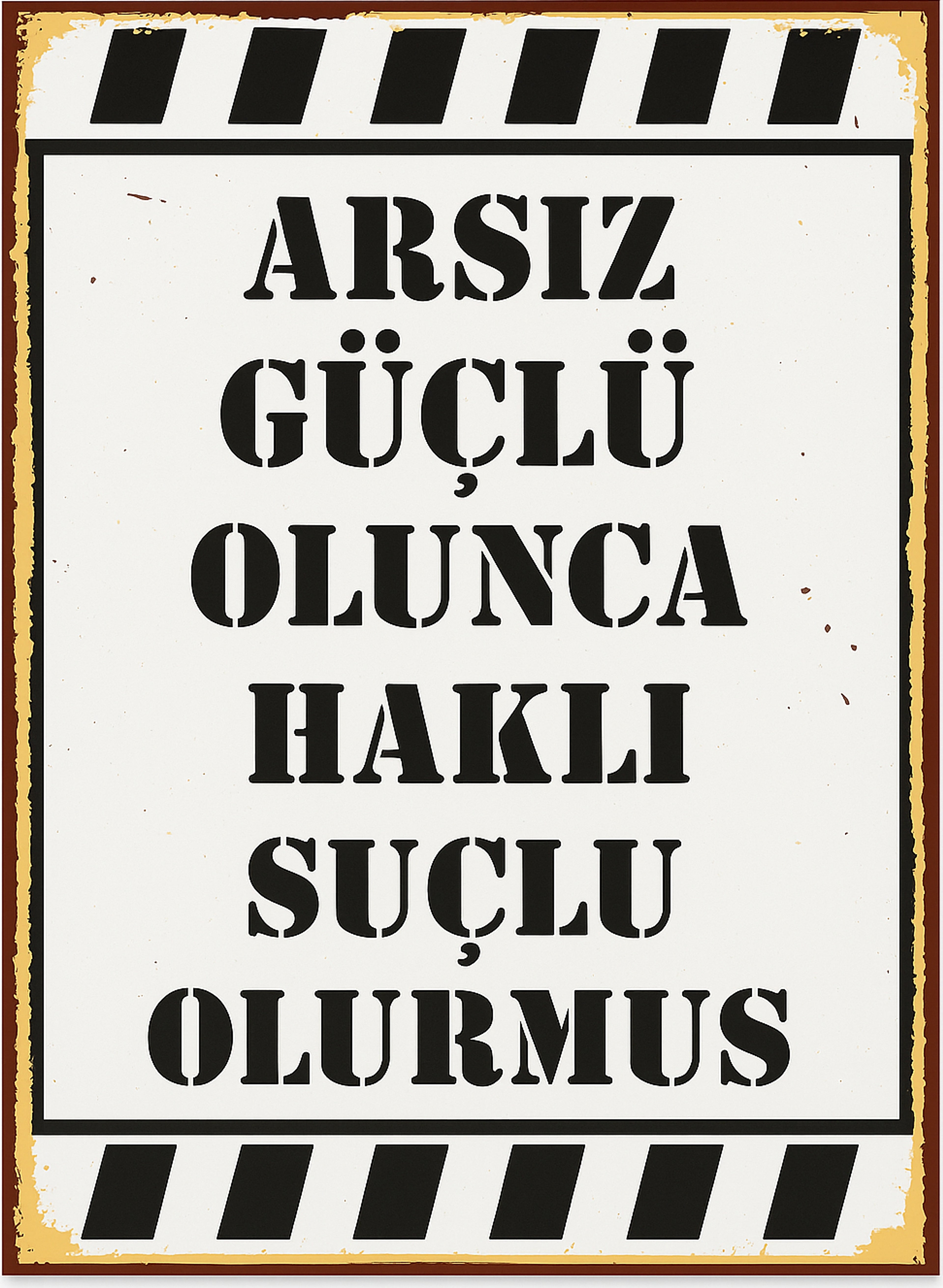 Retro Ahşap Poster ürün görseli