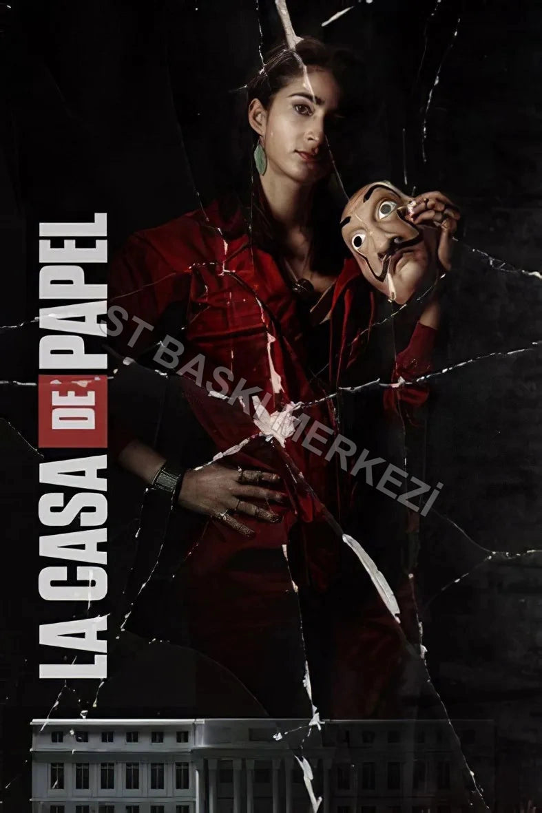 La Casa De Papel Retro Ahşap Poster No:55