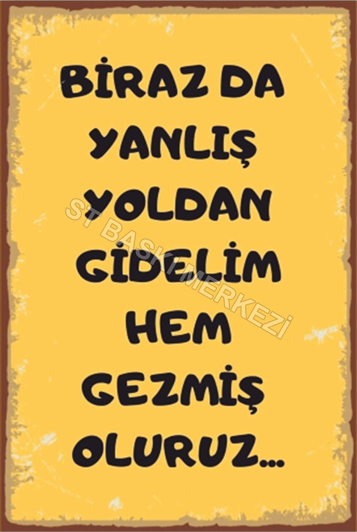Retro Ahşap Poster ürün görseli