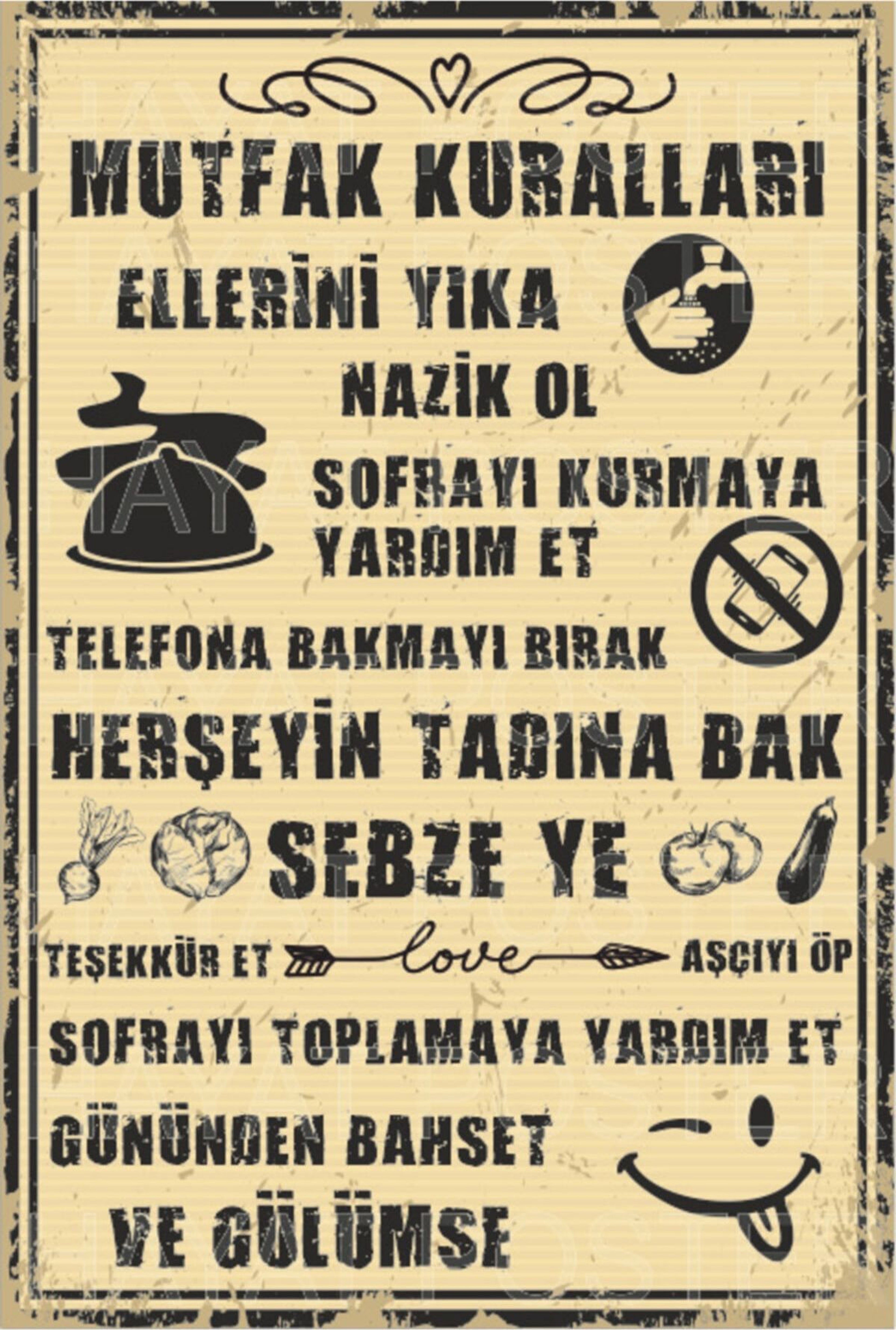 Retro Ahşap Poster ürün görseli