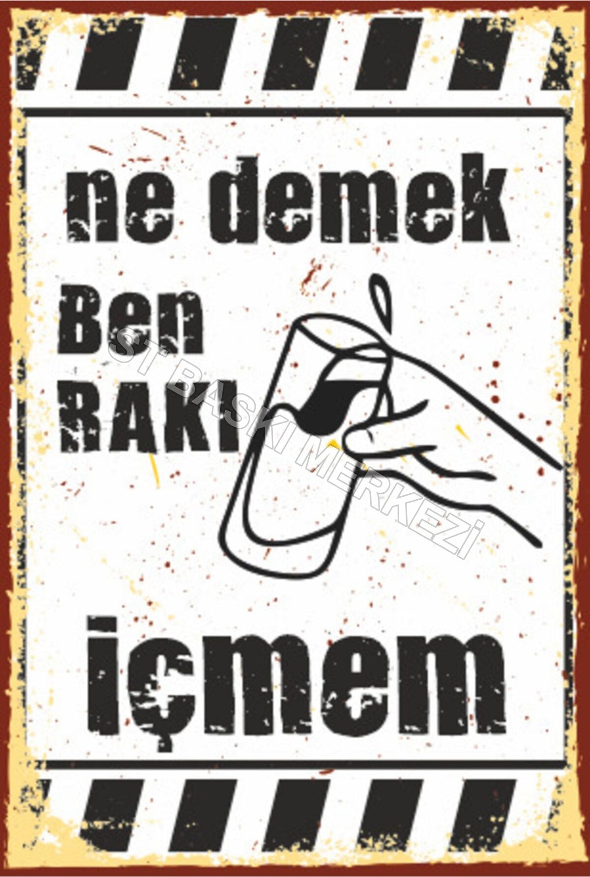 Retro Ahşap Poster ürün görseli