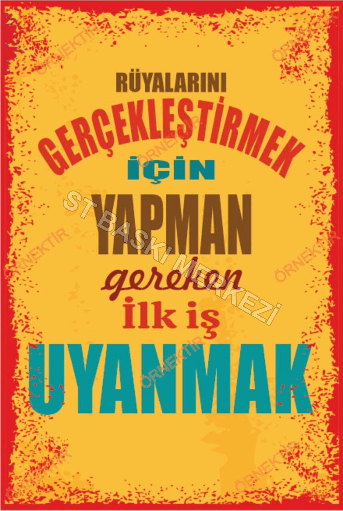 Retro Ahşap Poster ürün görseli