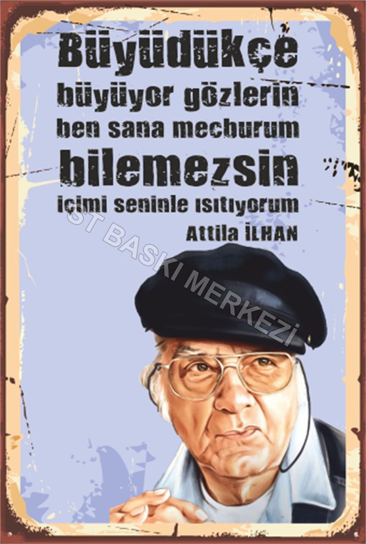 Retro Ahşap Poster ürün görseli