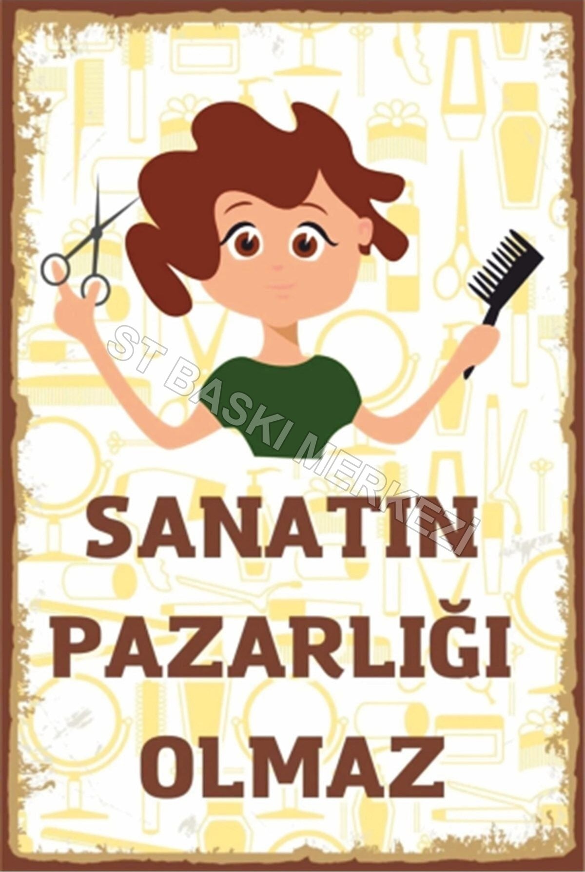 Retro Ahşap Poster ürün görseli