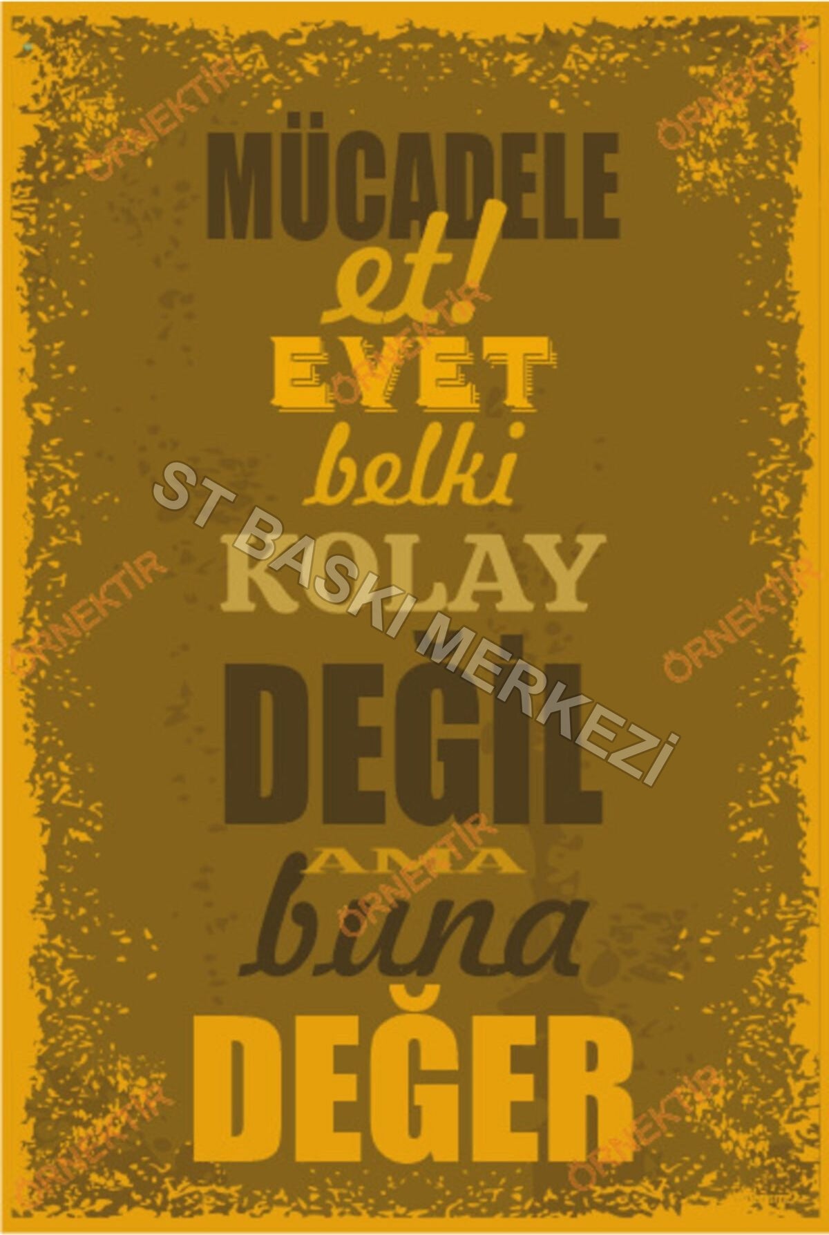 Retro Ahşap Poster ürün görseli