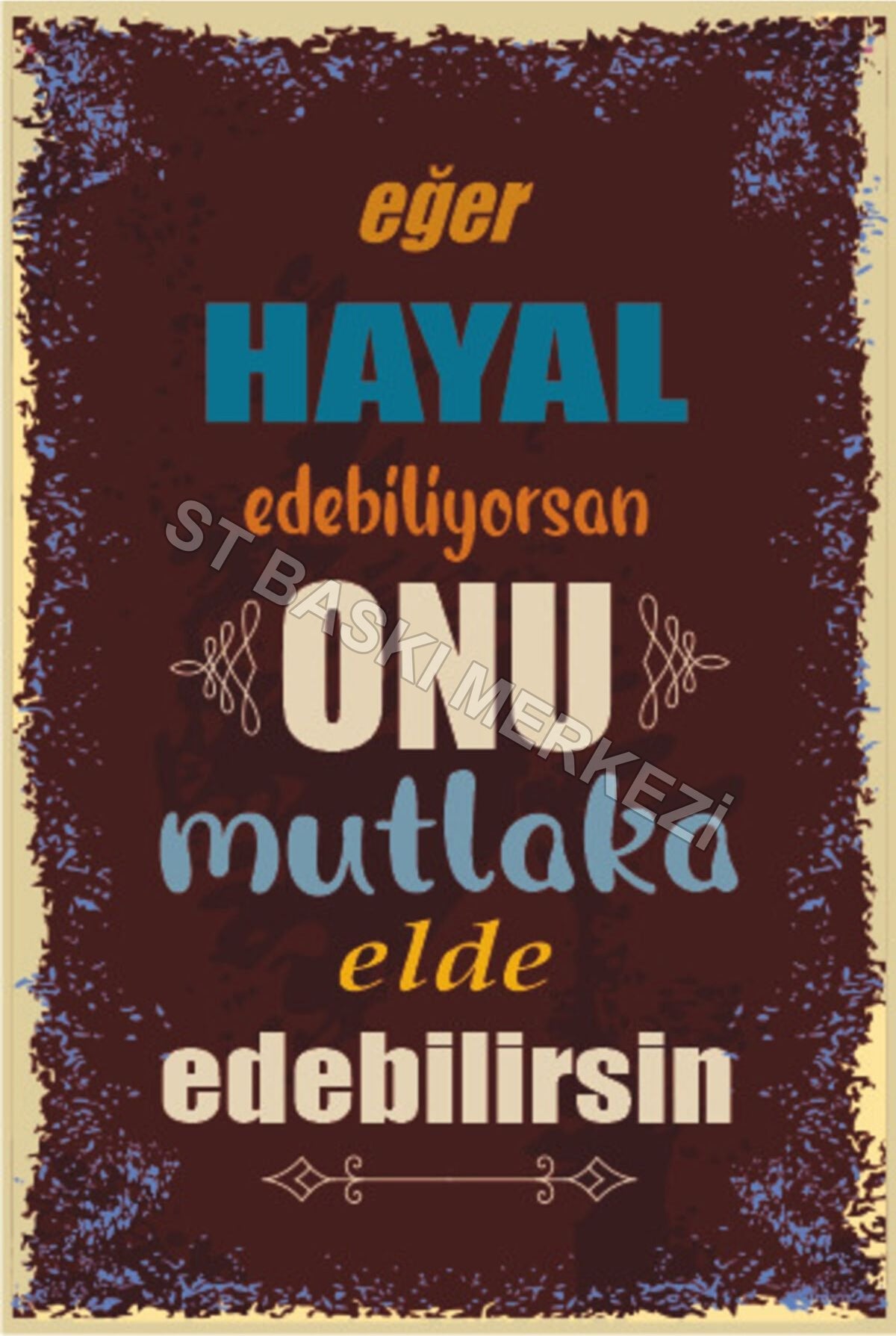 Retro Ahşap Poster ürün görseli