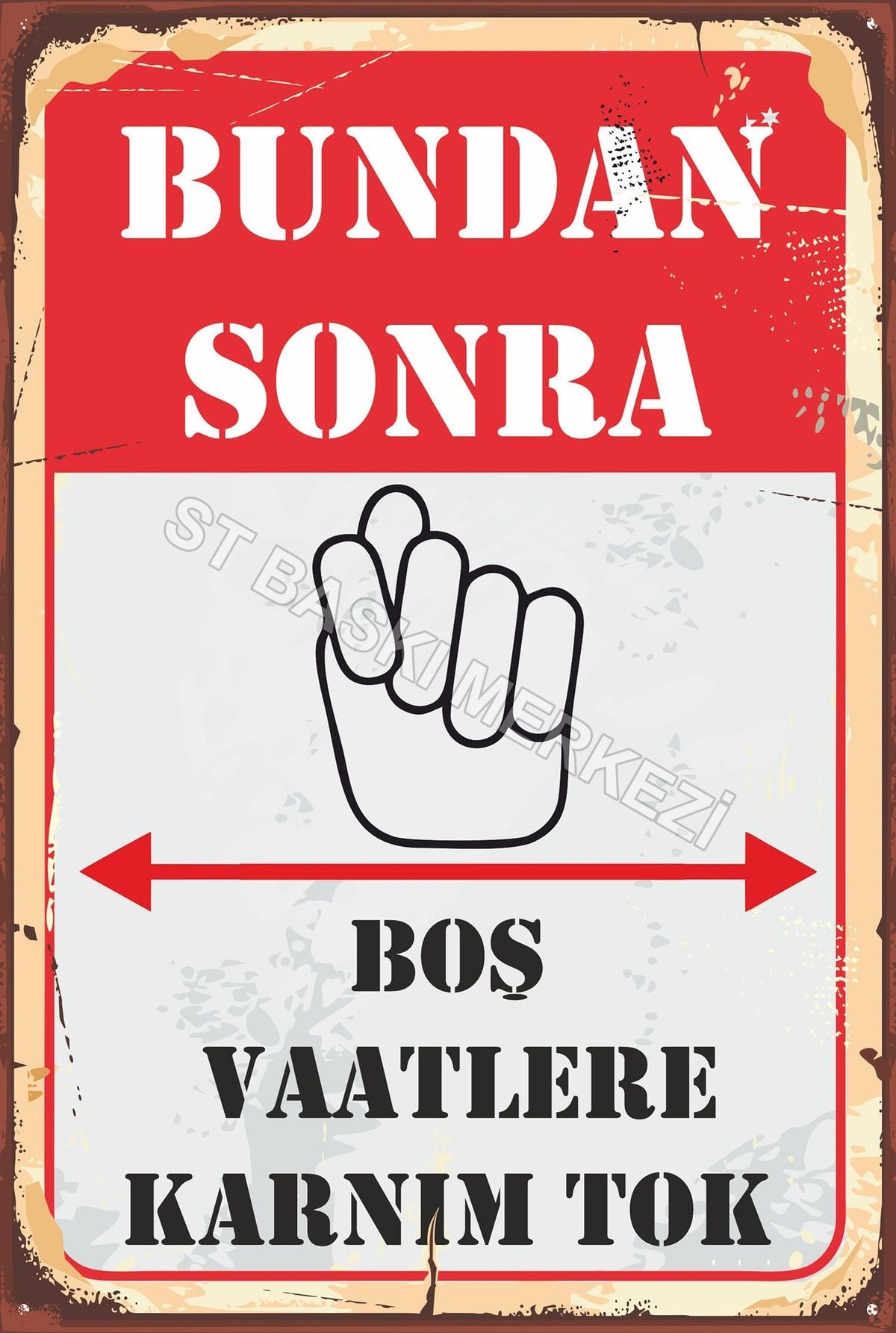 Retro Ahşap Poster ürün görseli