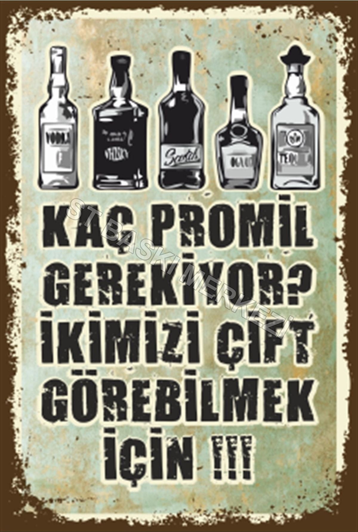 Retro Ahşap Poster ürün görseli