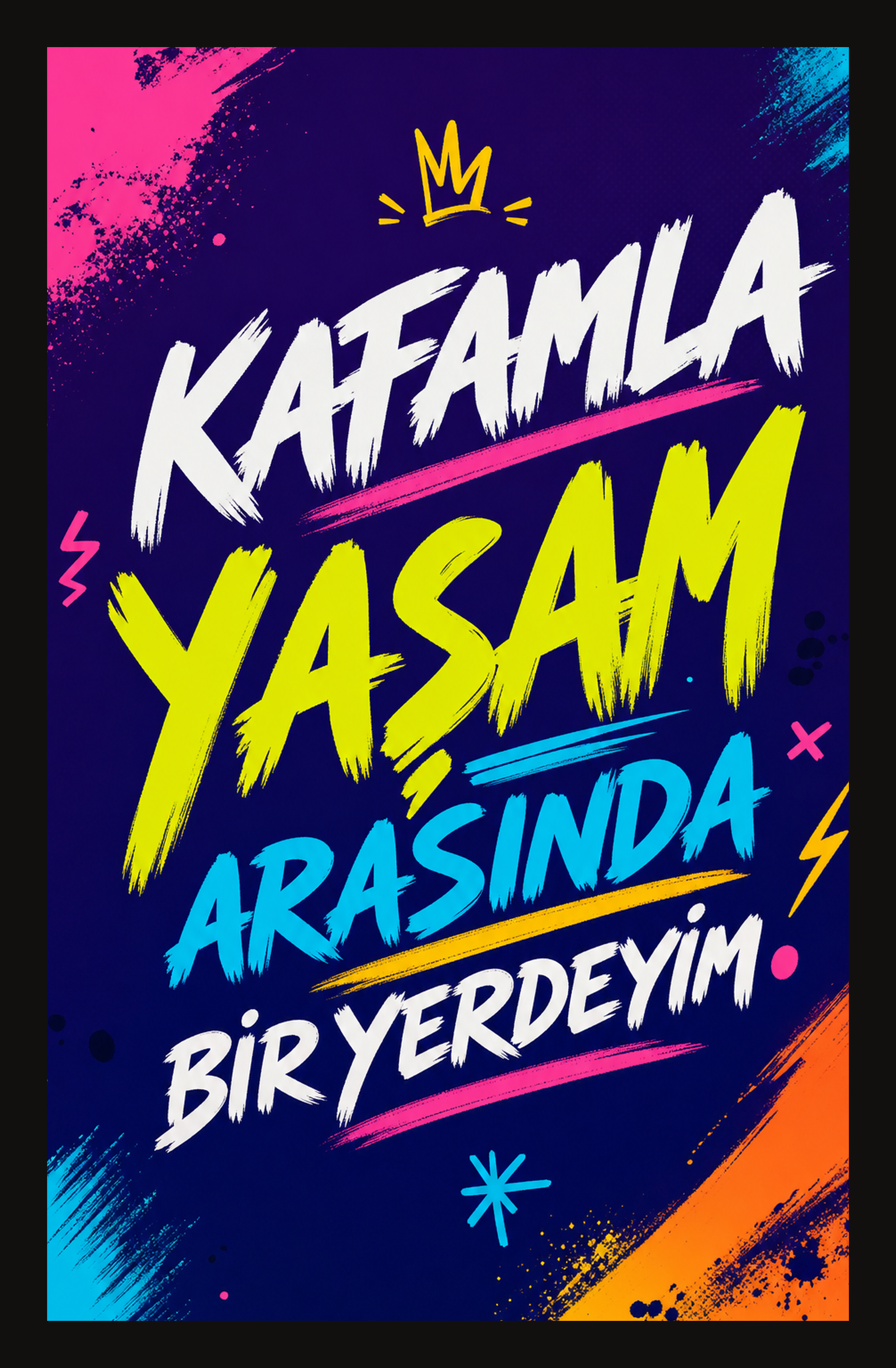 Kafamla Yasam Arasında Bir Yerdeyim Ahşap Poster 1329