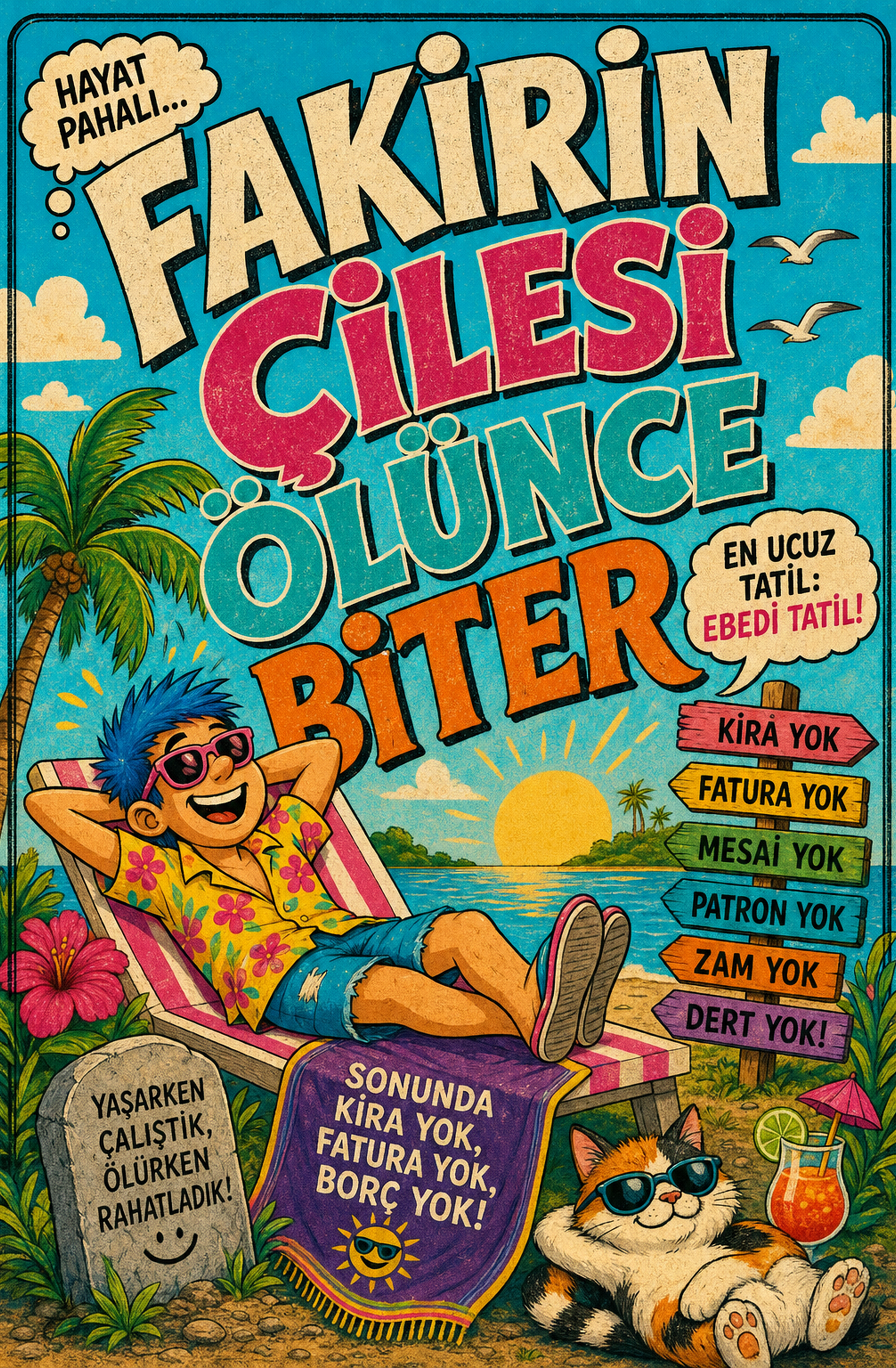 Fakrin Cilesi Ölünce Biter Ahşap Poster 1332