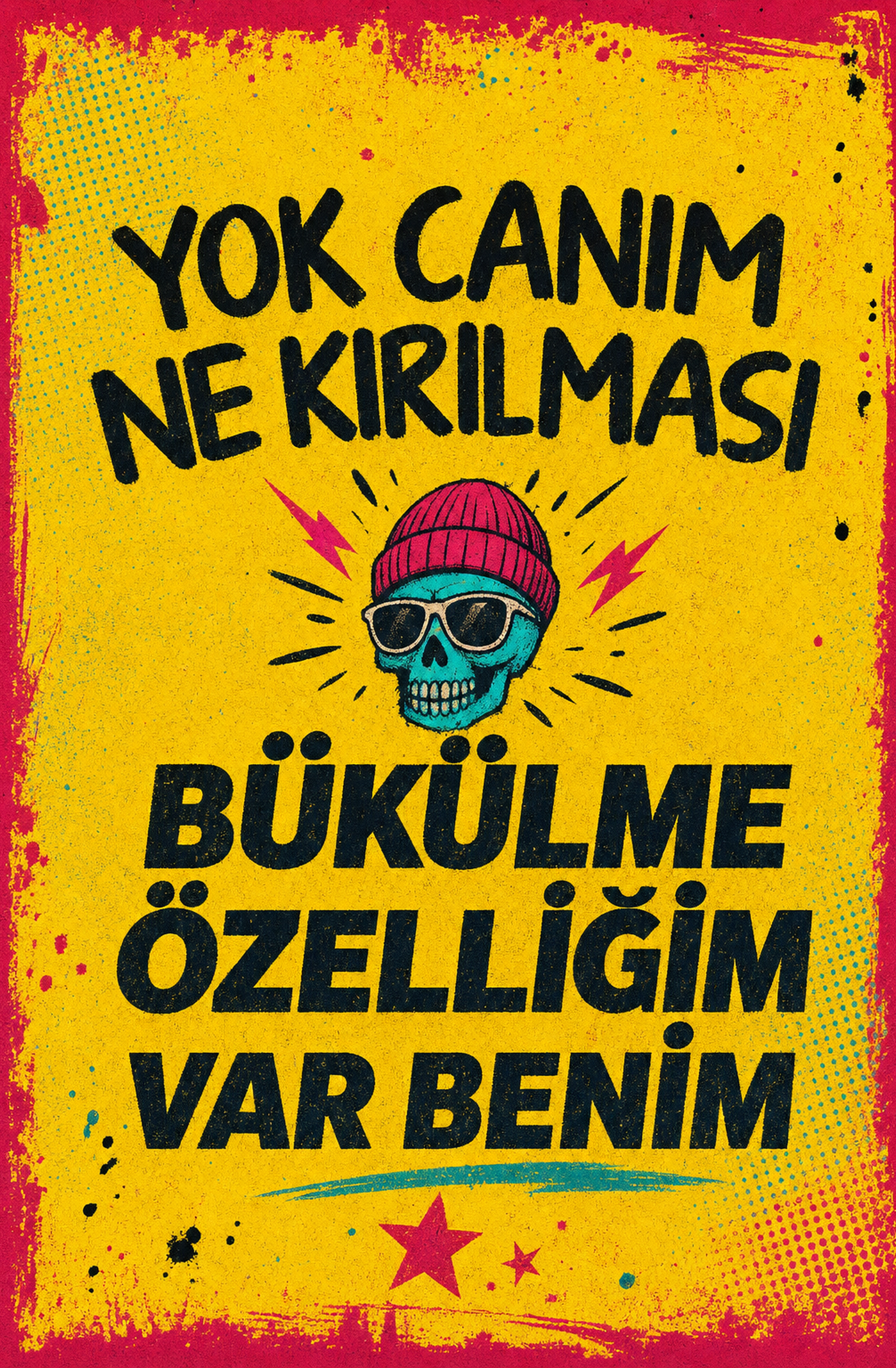 Yok Canım Ne Kırılması Bükülme Özelliğim Var Benim Ahşap Poster 1334