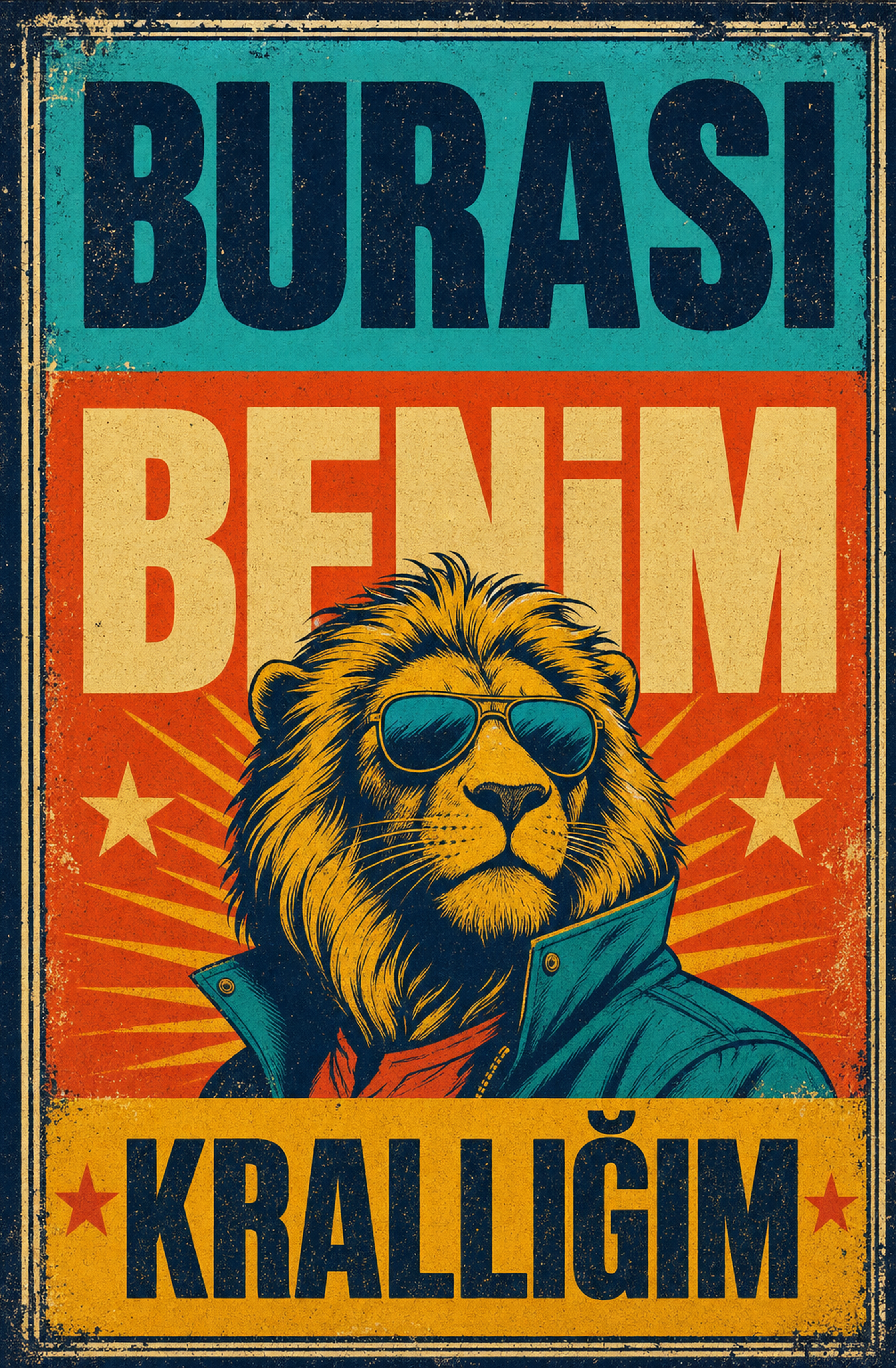Burası Benim Krallığım Ahşap Poster 1337