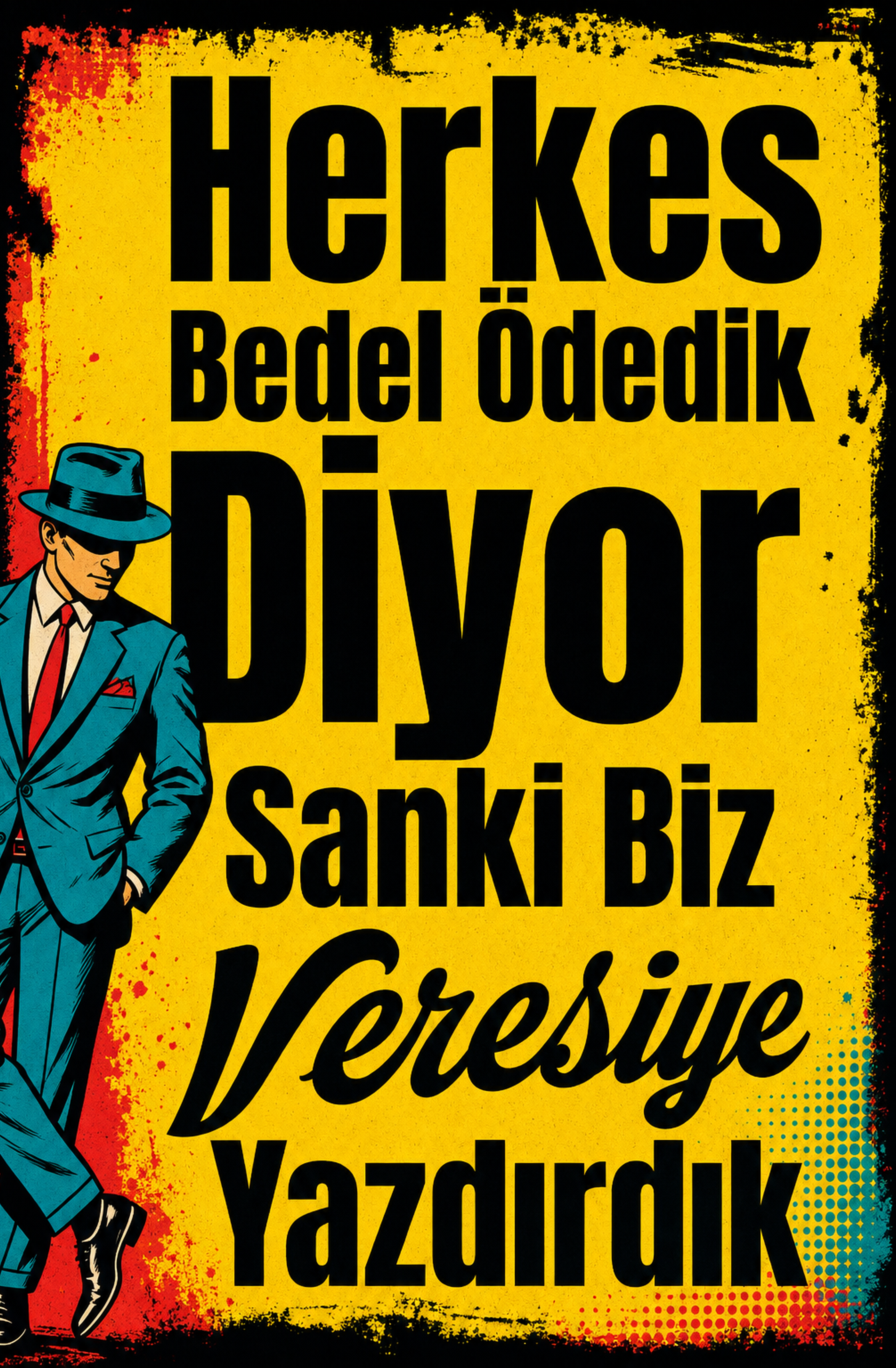 Herkes Bedel Ödedik Diyor Sanki Biz Öresiye Yazdırdık Ahşap Poster 1340