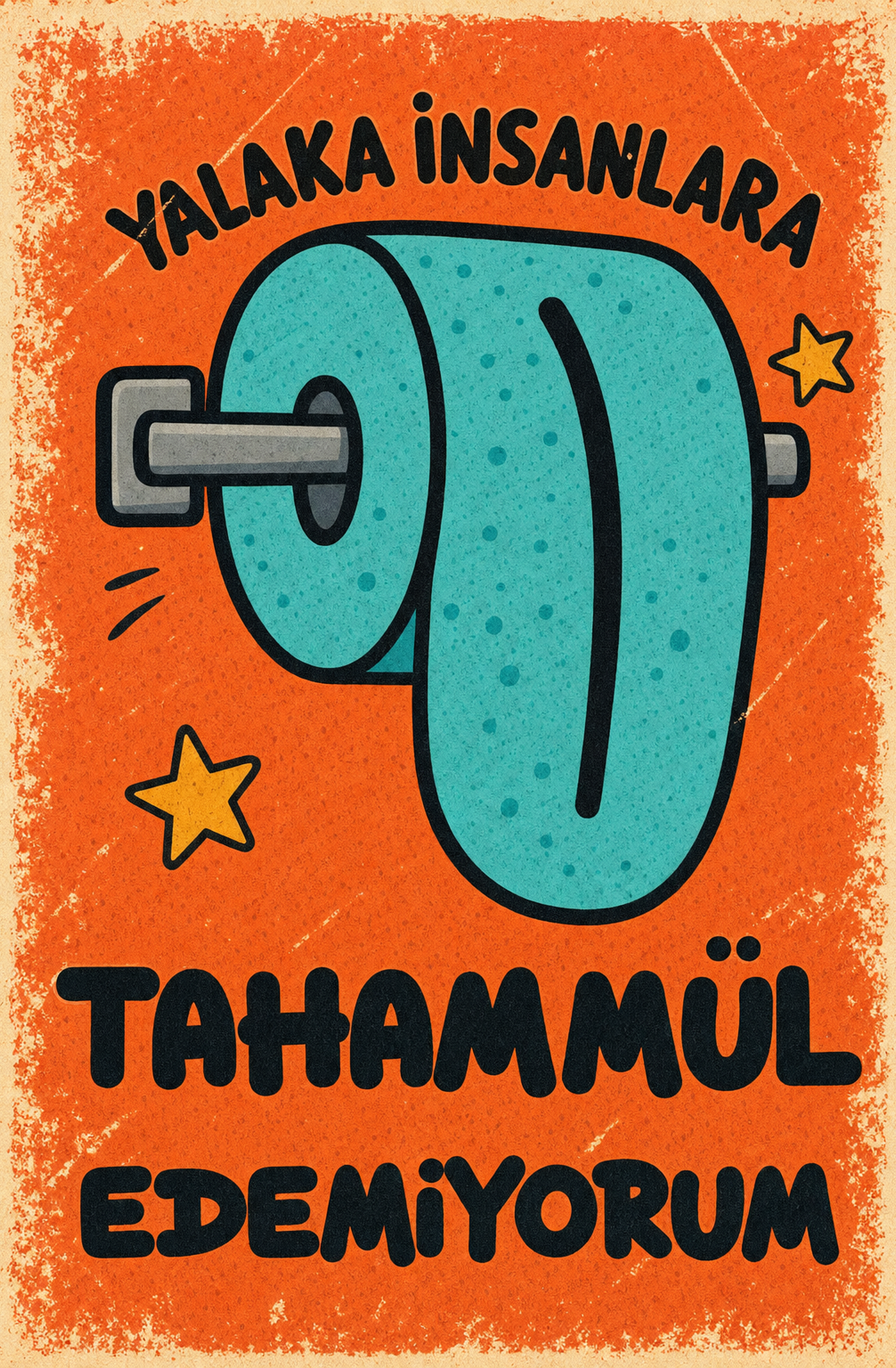 Yalak A İnsanlara Tahammül Edemiyorum Ahşap Poster 1350