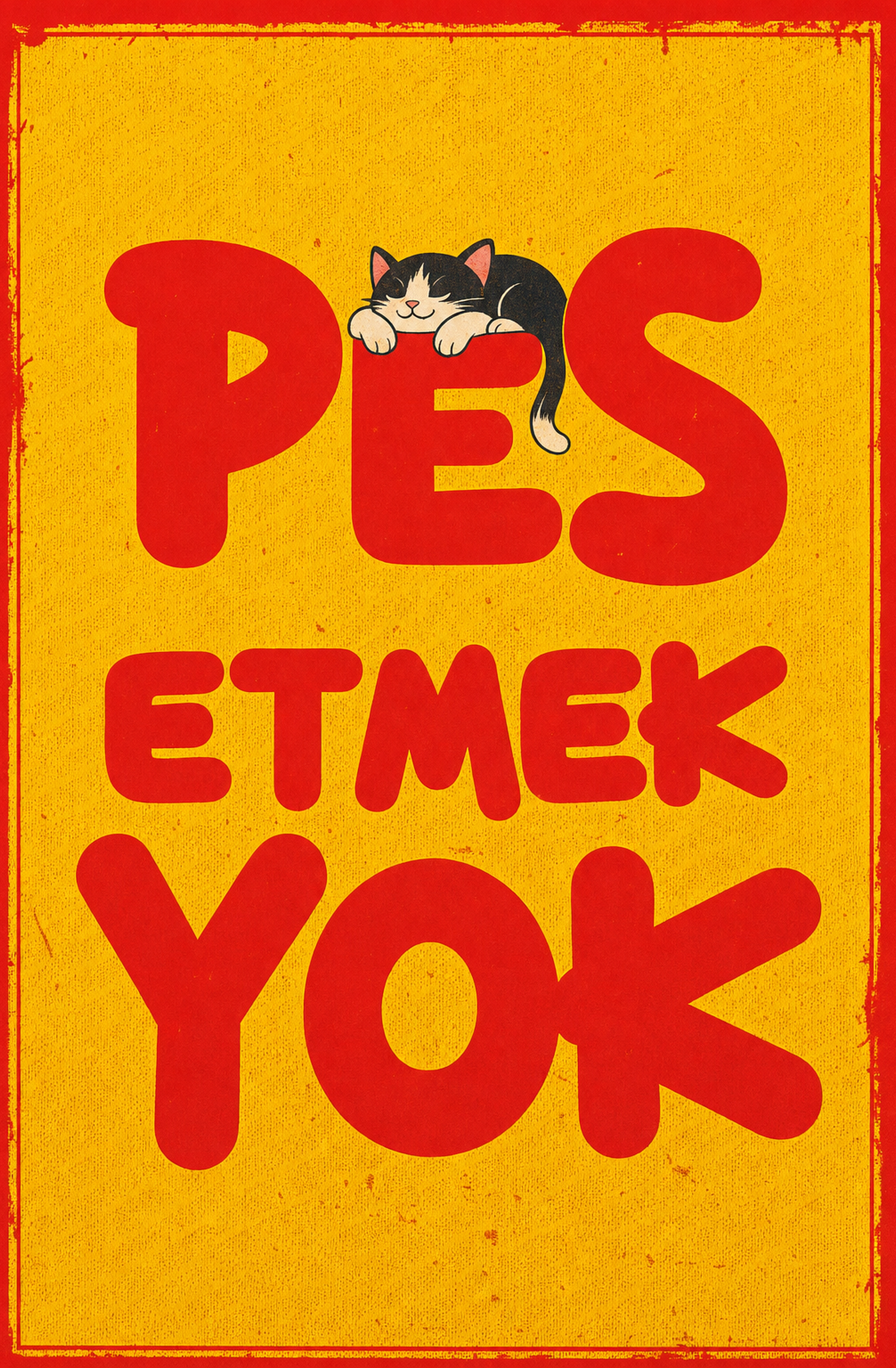 Pes Etmek Yok Ahşap Poster 1352