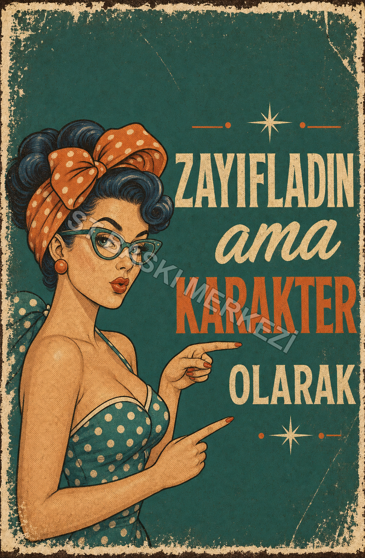 Zayıfladın Ama Karakter Olarak Ahşap Poster 1366