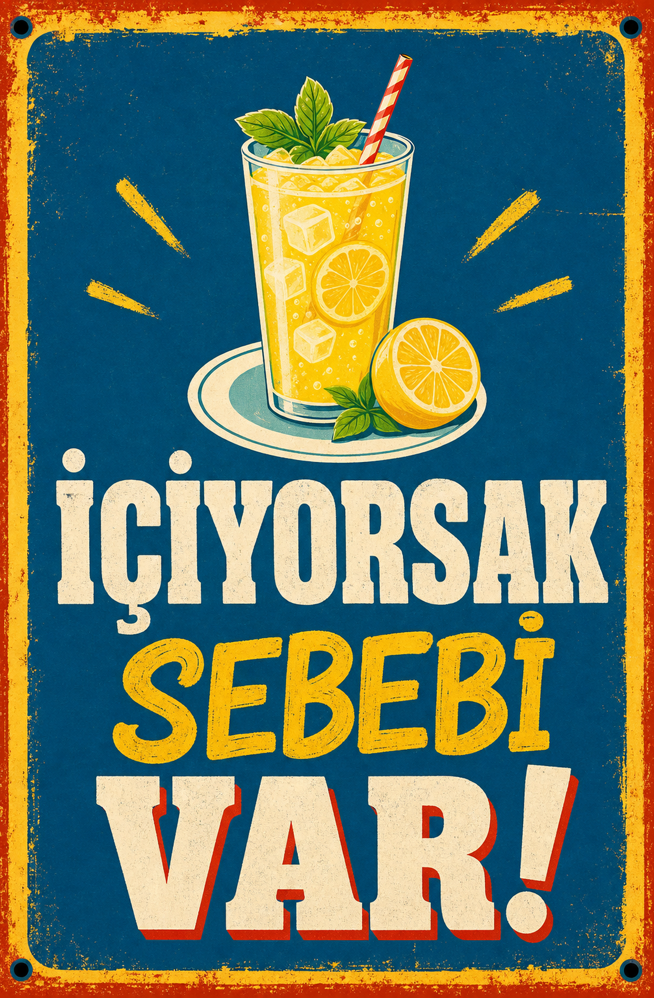 İçiyorsak Sebebi Var! Ahşap Poster 1375